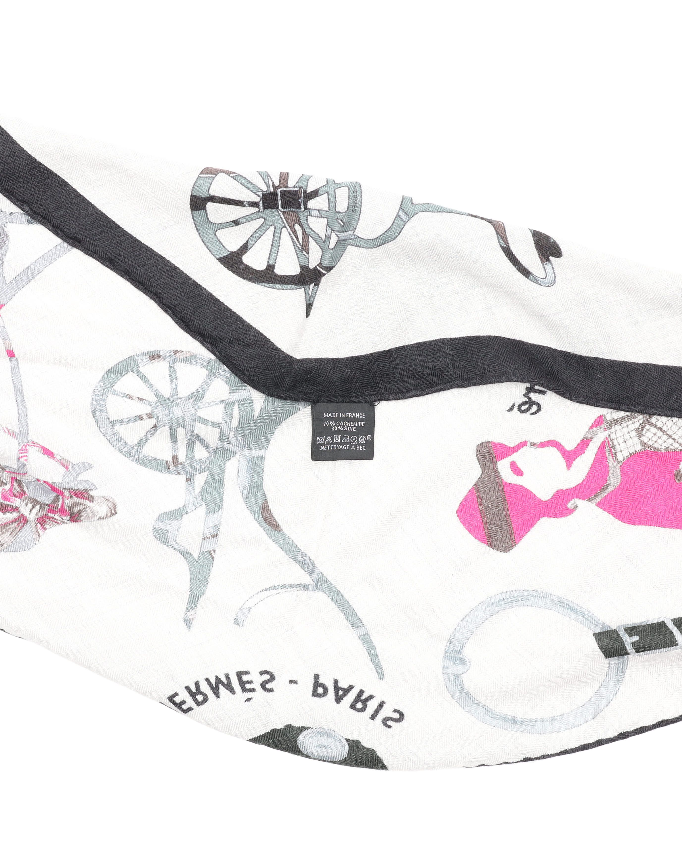 HERMES Pre-owned Hermès Libris Losange Cashmere Silk Scarf In Multi