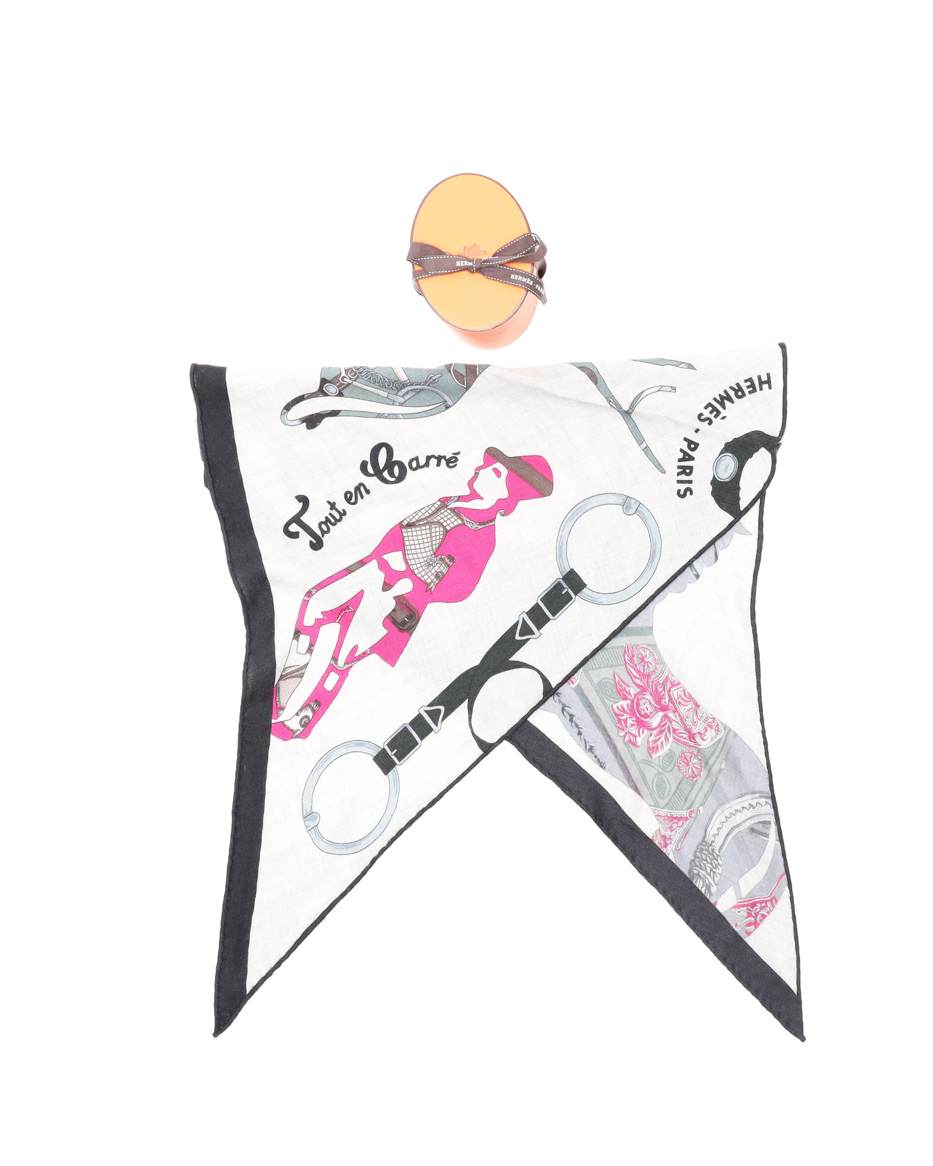 HERMES Pre-owned Hermès Libris Losange Cashmere Silk Scarf In Multi