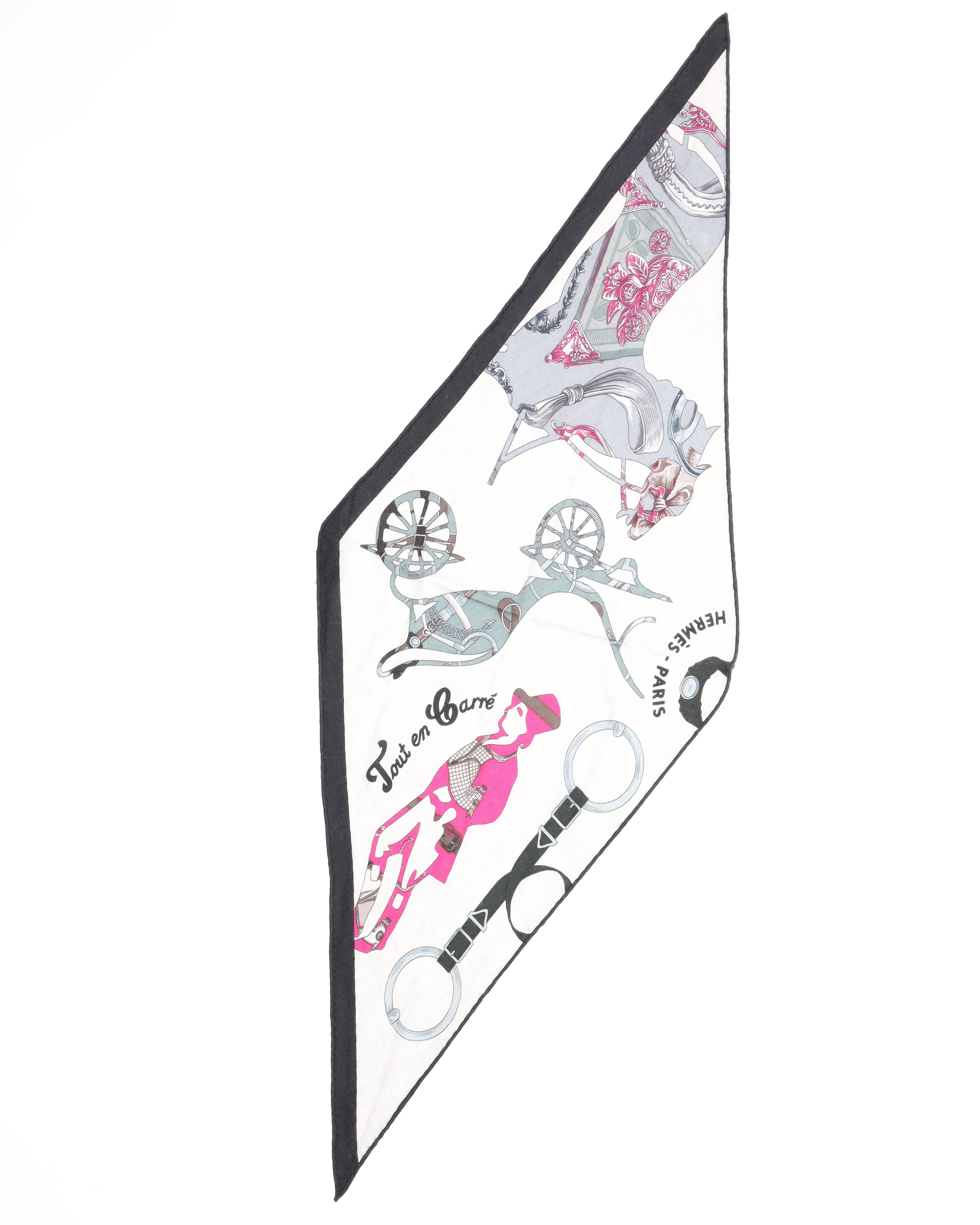 HERMES Pre-owned Hermès Libris Losange Cashmere Silk Scarf In Multi