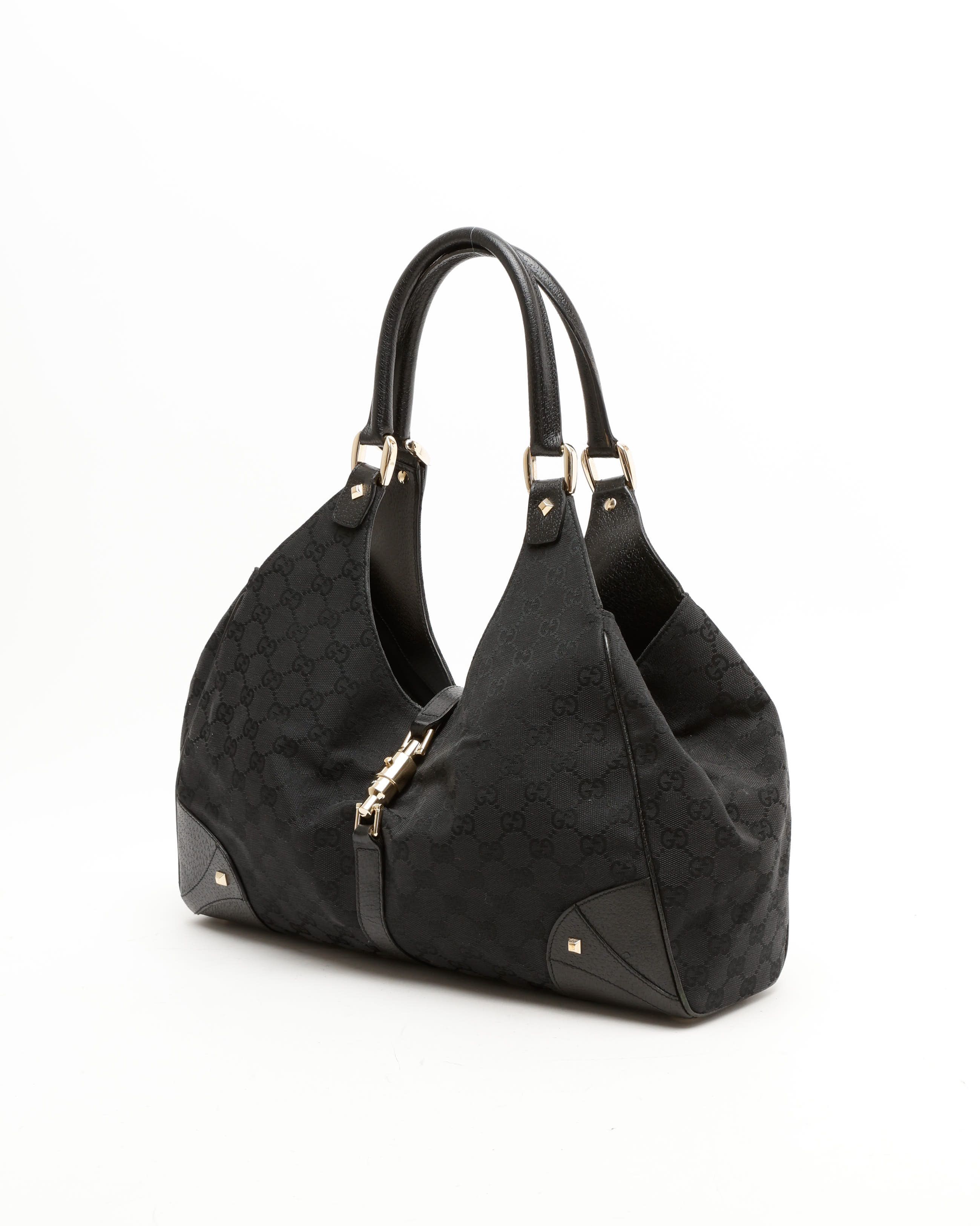 Gucci Large Gg New Jackie Bag In Black