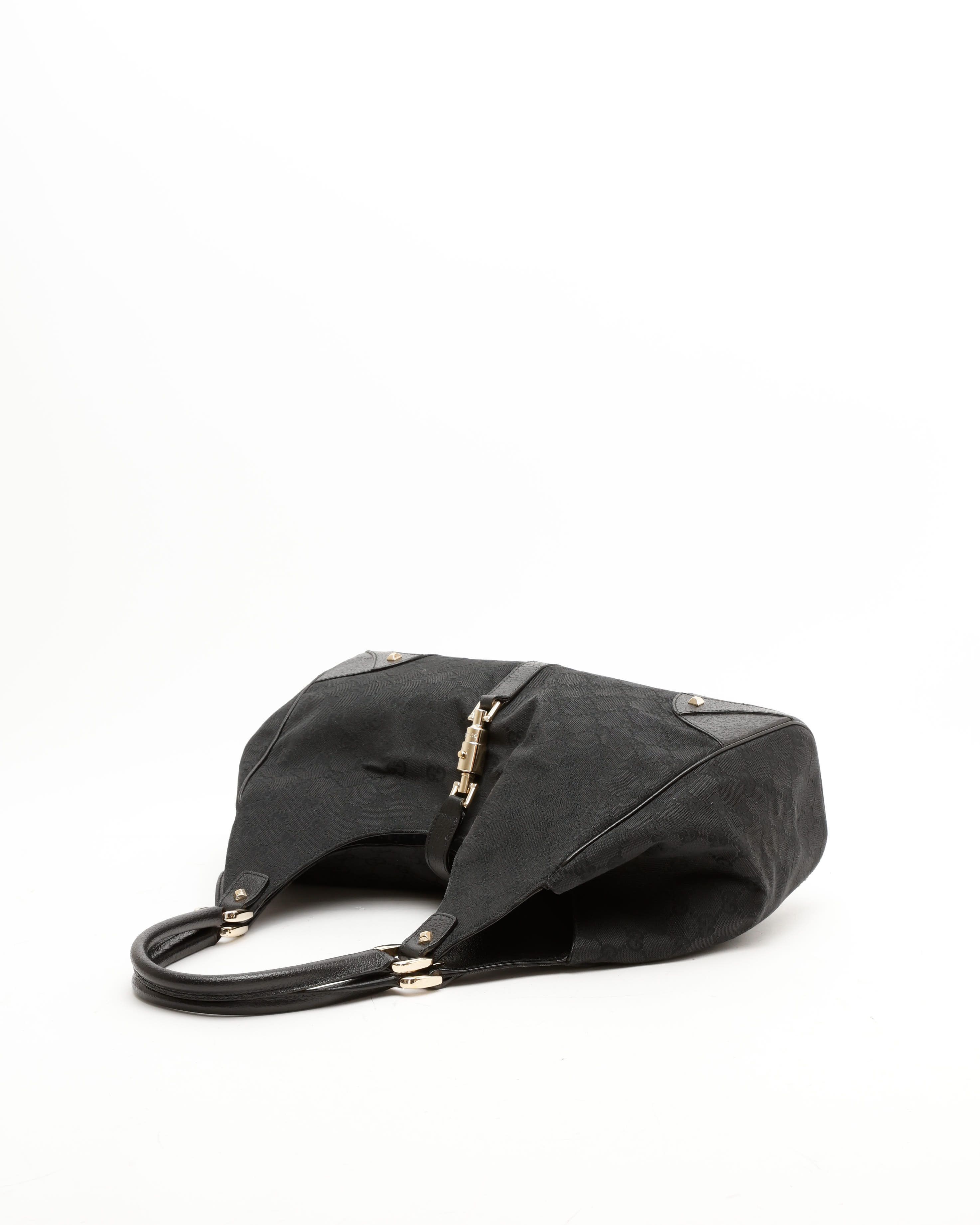 Gucci Large Gg New Jackie Bag In Black