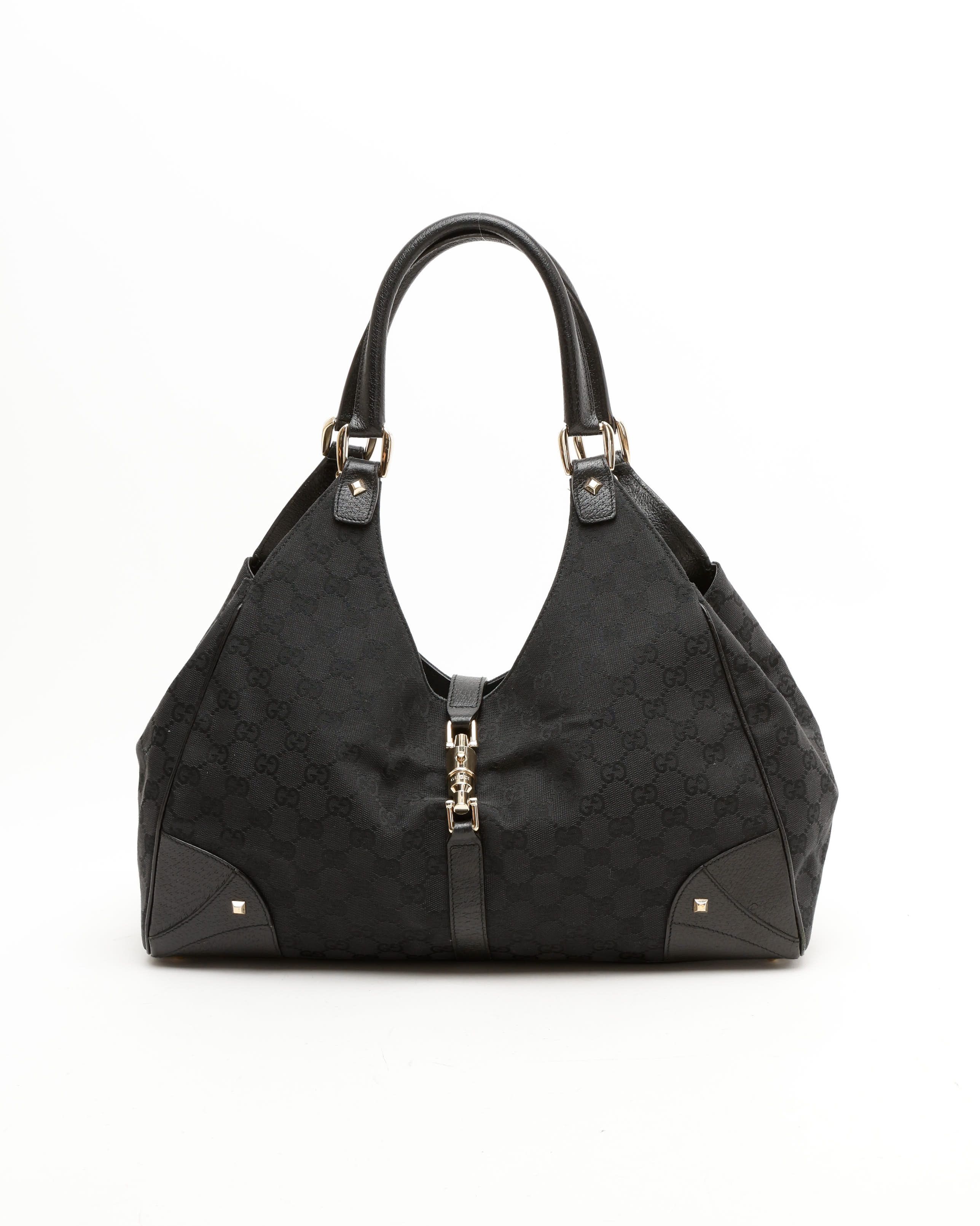 Gucci Large Gg New Jackie Bag In Black