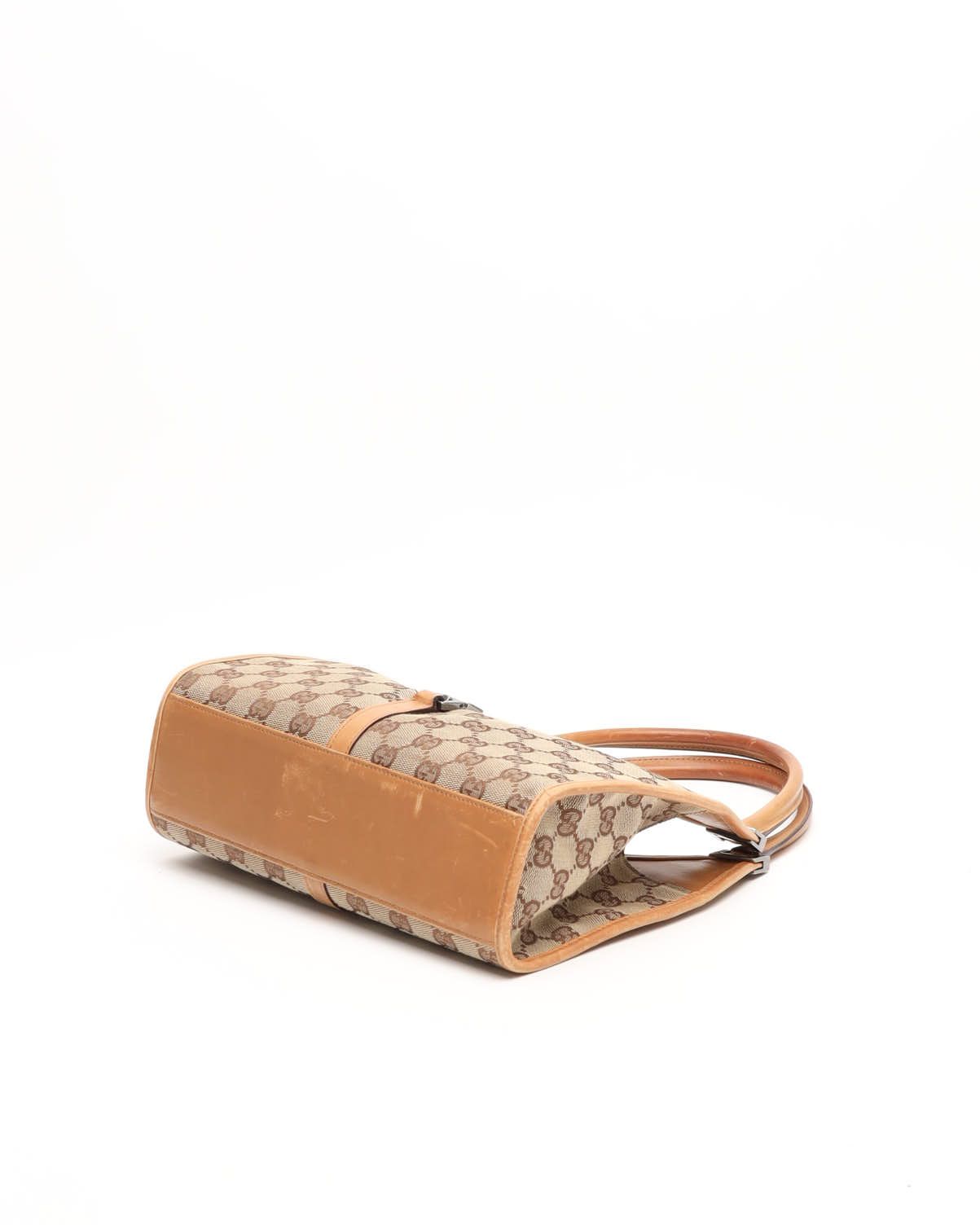 Gucci Gg Jackie Bardot Bag In Brown