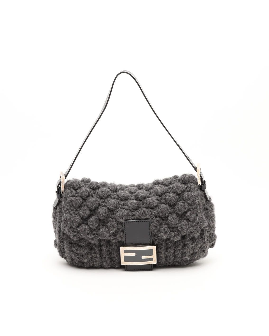 Fendi Wool Baguette Bag
