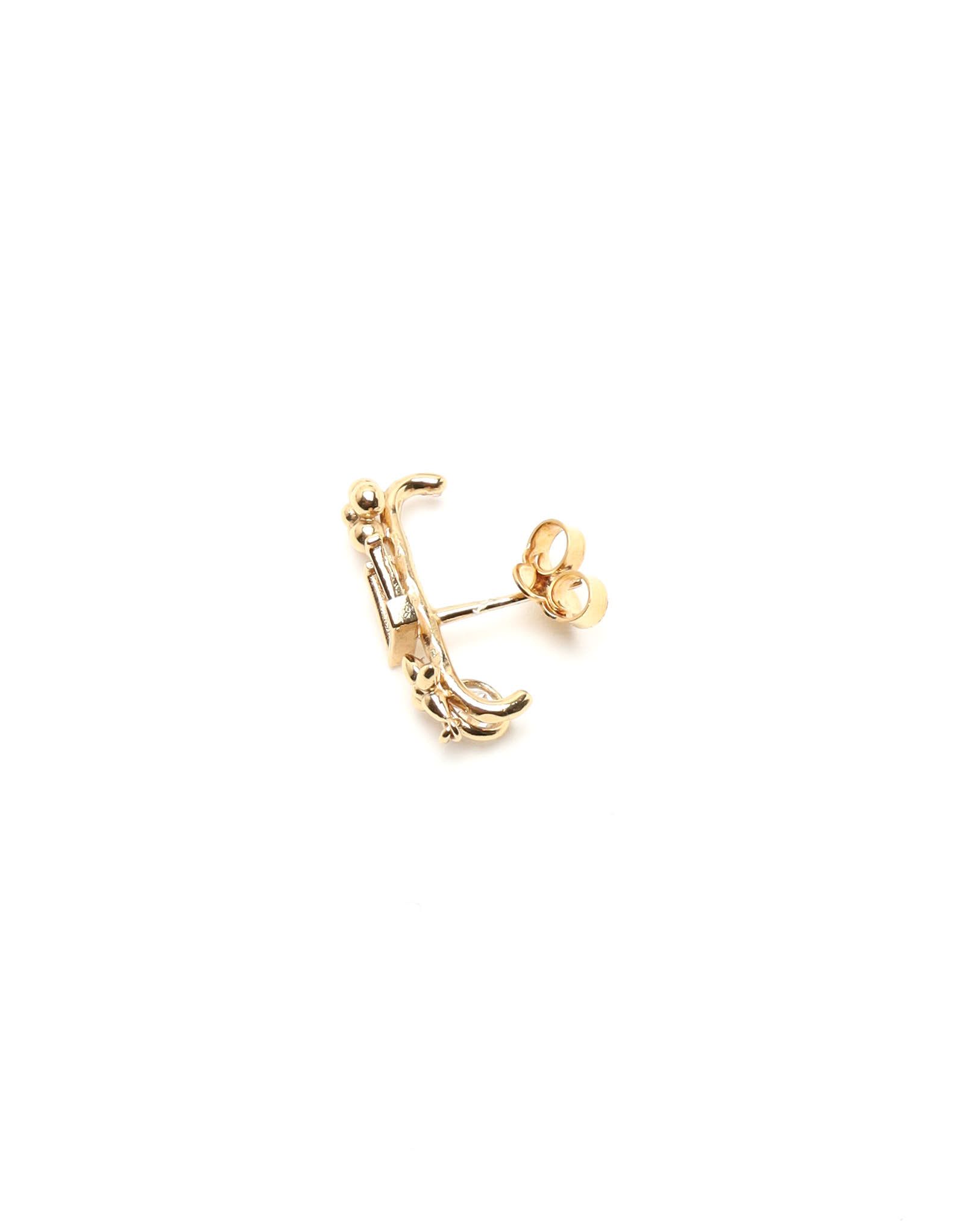 Pre-owned Louis Vuitton Lv In The Sky Earrings In Gold