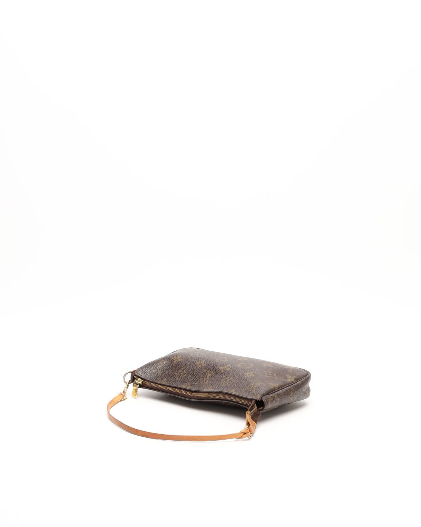 Pre-owned Louis Vuitton Monogram Pochette Accessoires Bag In Brown