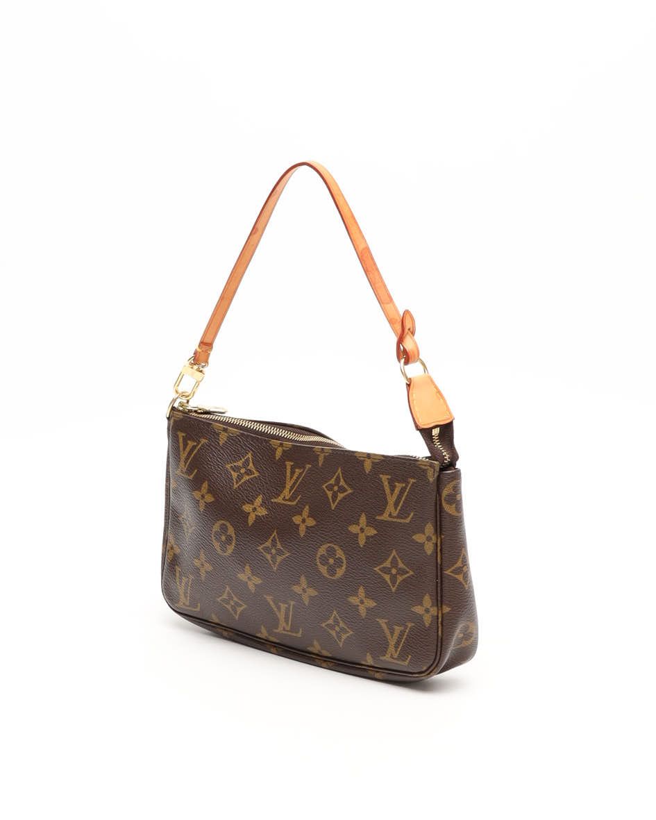 Pre-owned Louis Vuitton Monogram Pochette Accessoires Bag In Brown
