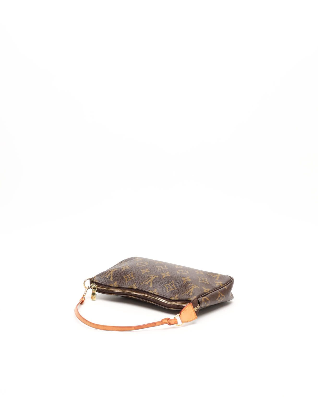 Pre-owned Louis Vuitton Monogram Pochette Accessoires Bag In Brown