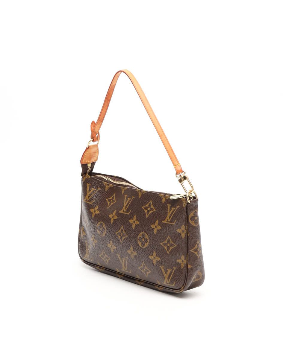 Pre-owned Louis Vuitton Monogram Pochette Accessoires Bag In Brown