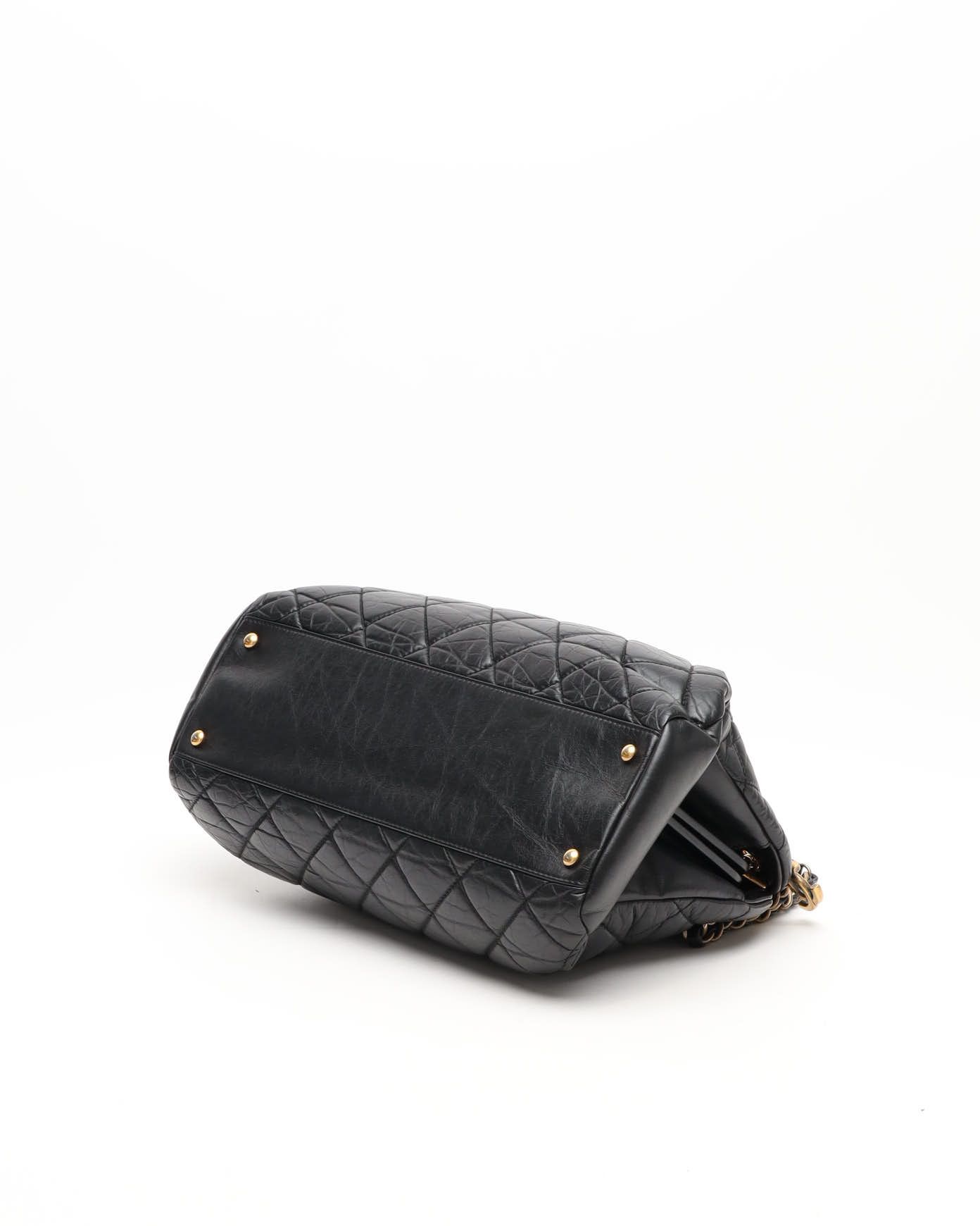 Pre-owned Chanel Cc Mademoiselle Tote Bag In Black