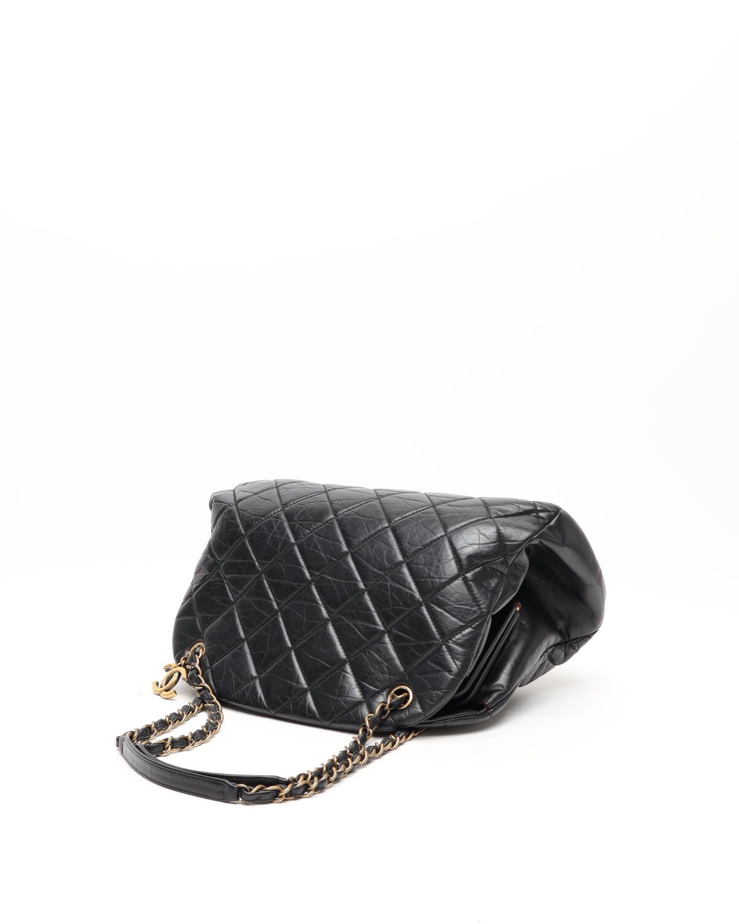 Pre-owned Chanel Cc Mademoiselle Tote Bag In Black