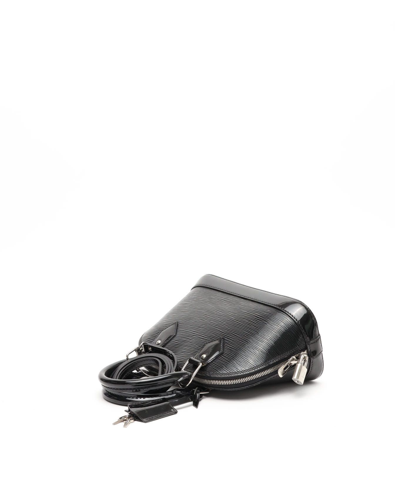 Pre-owned Louis Vuitton Alma Bb Electric Bag In Black