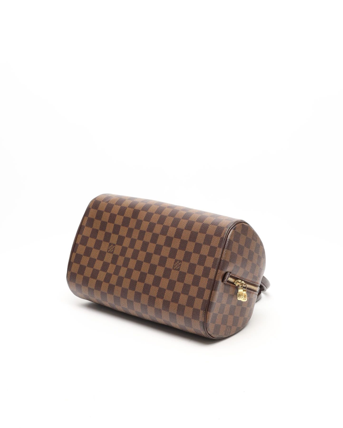 Pre-owned Louis Vuitton Damier Ebene Ribera Mm In Brown