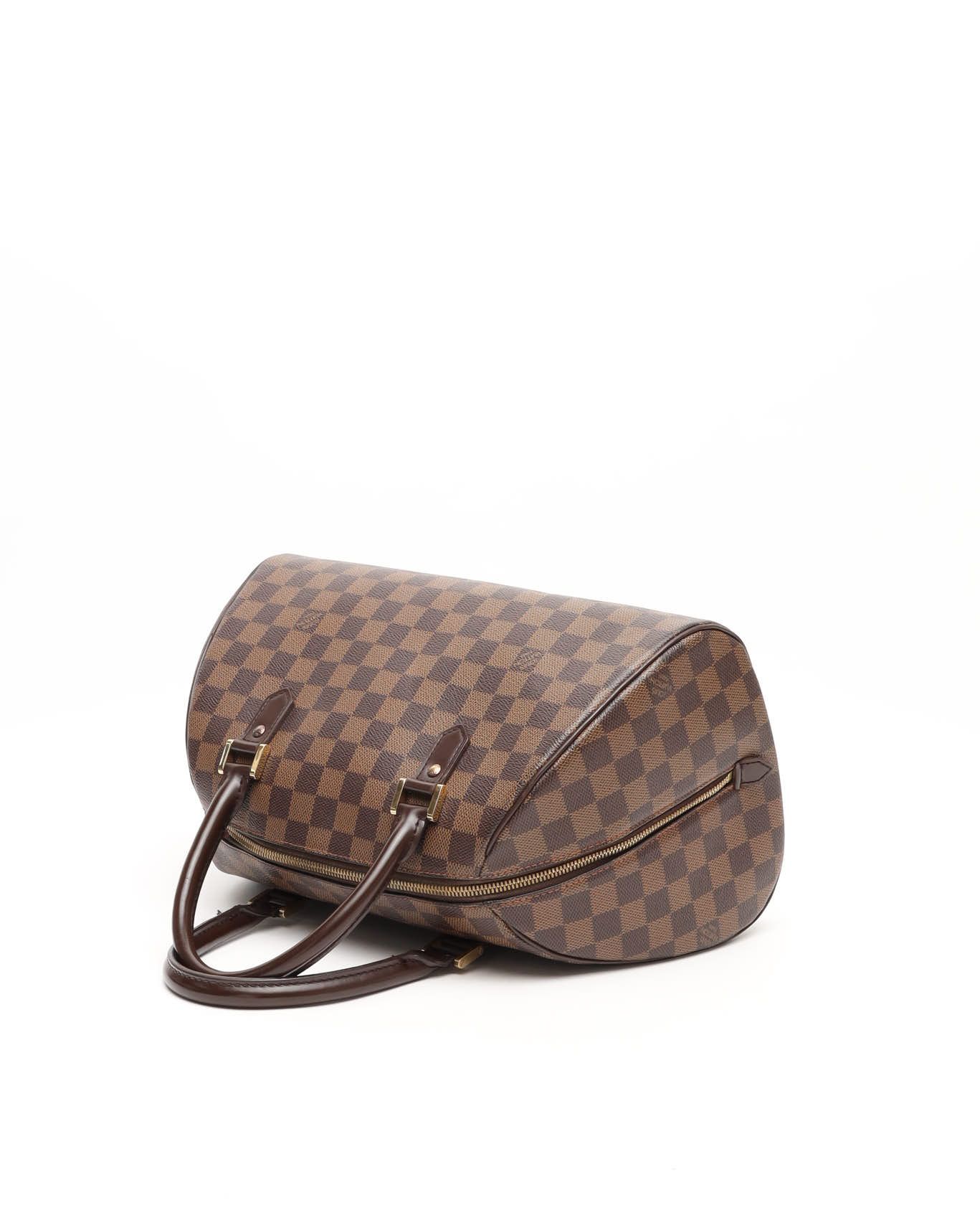 Pre-owned Louis Vuitton Damier Ebene Ribera Mm In Brown