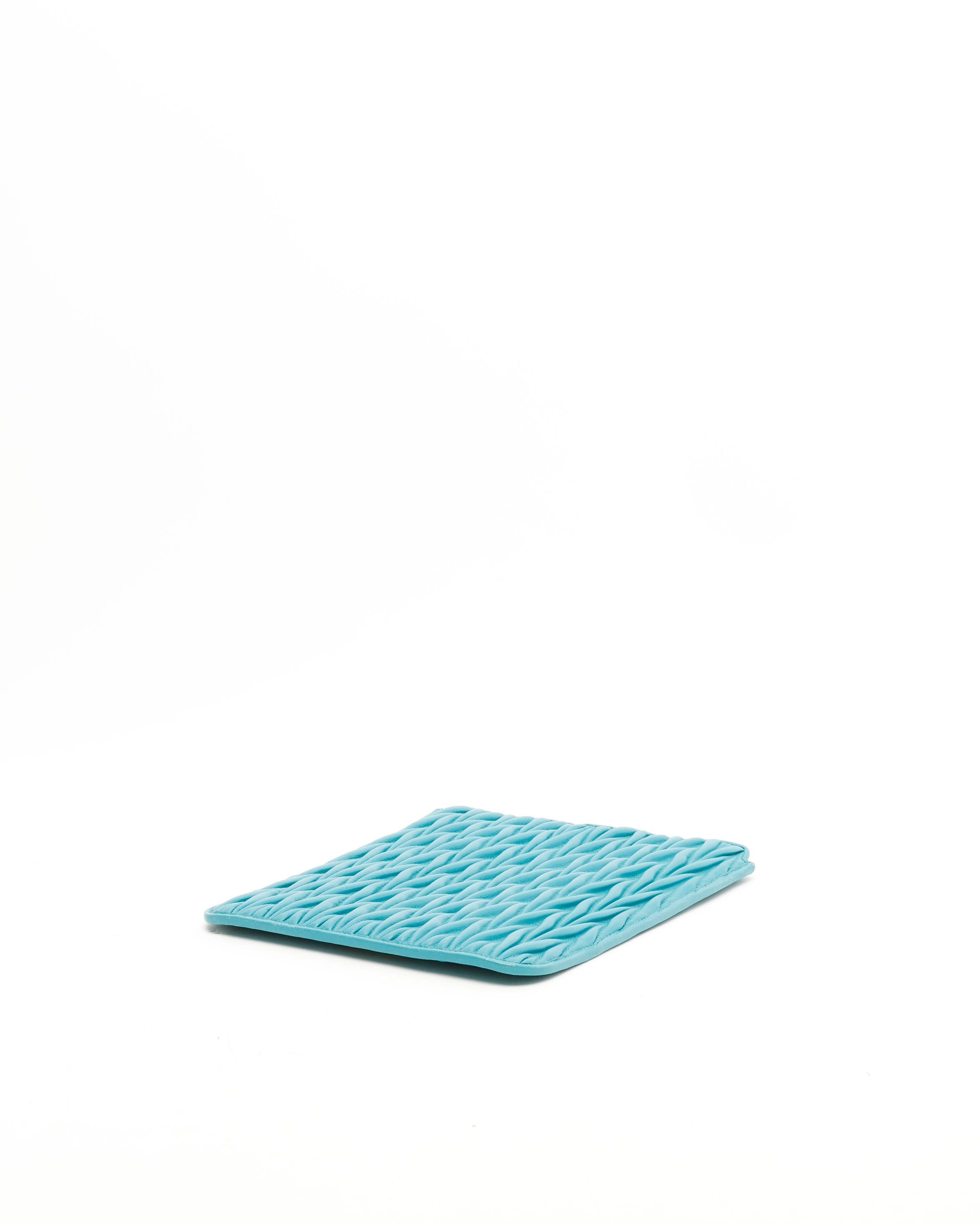 Miu Miu Matelassé Ipad Case In Green