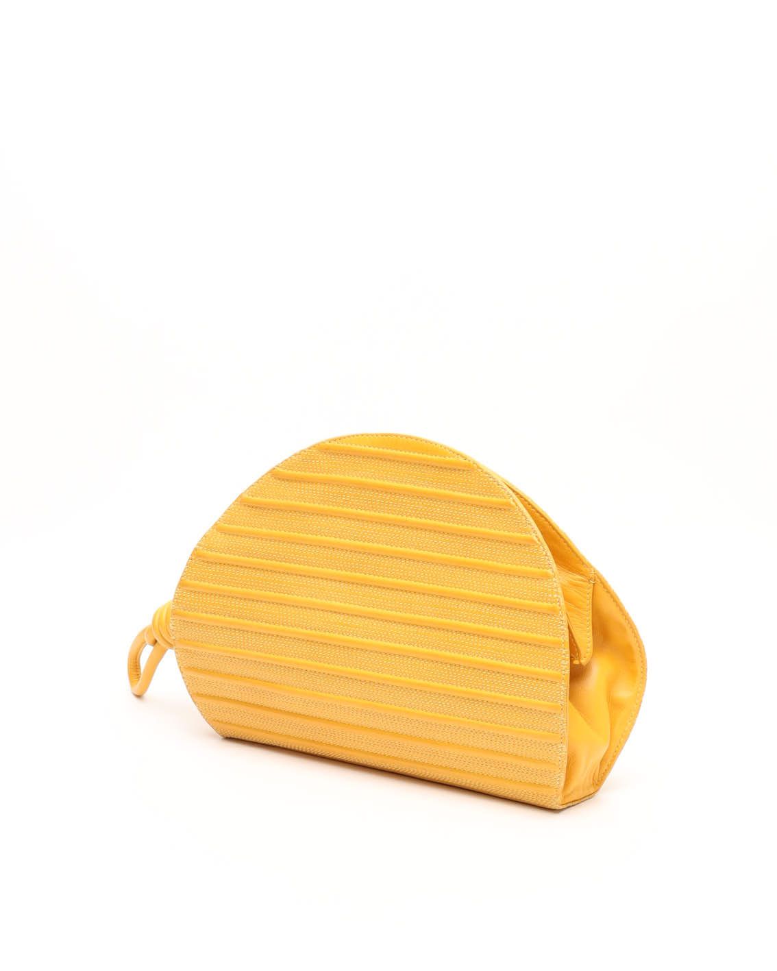 Loewe Flamenco Knot Pouch In Yellow