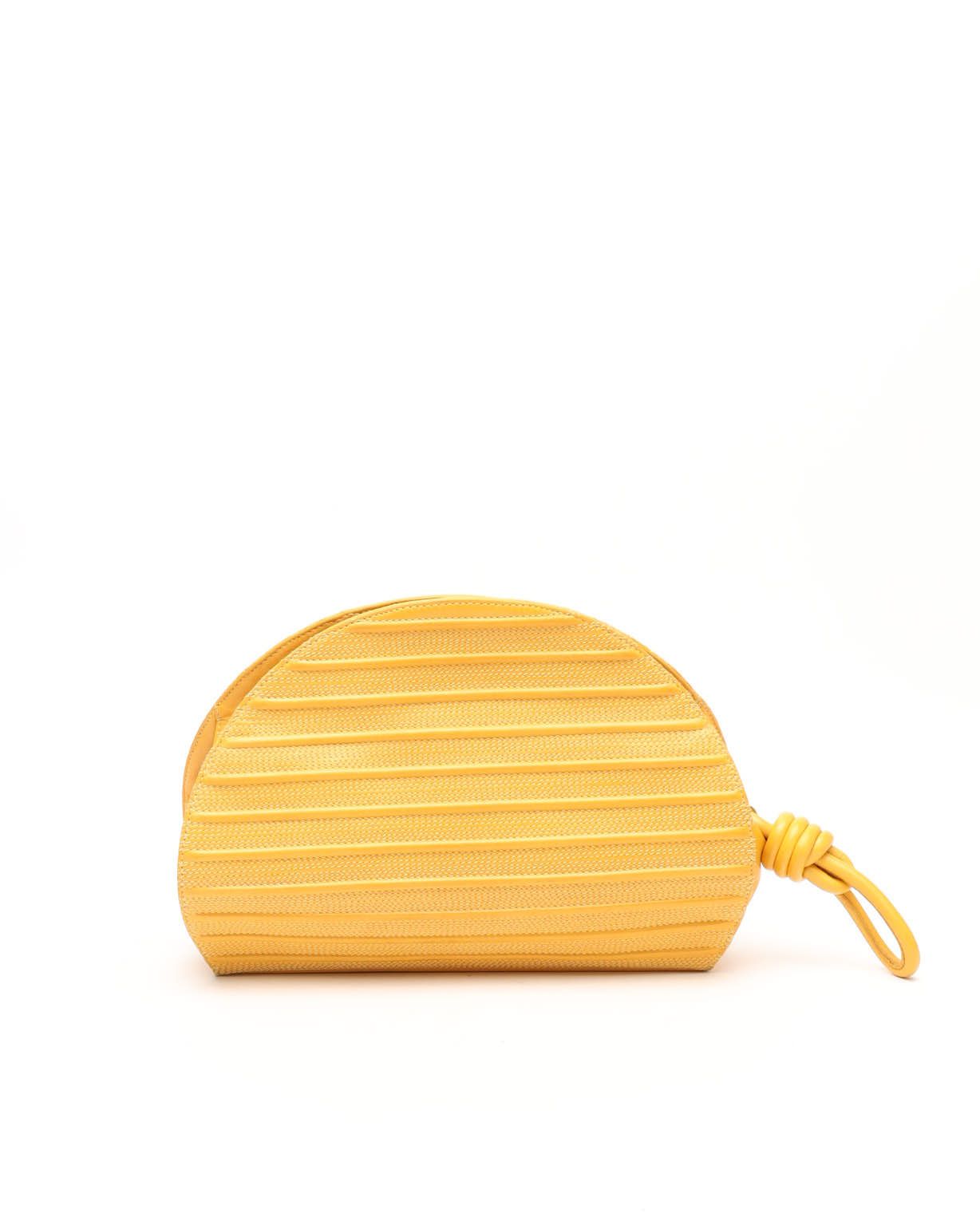 Loewe Flamenco Knot Pouch In Yellow