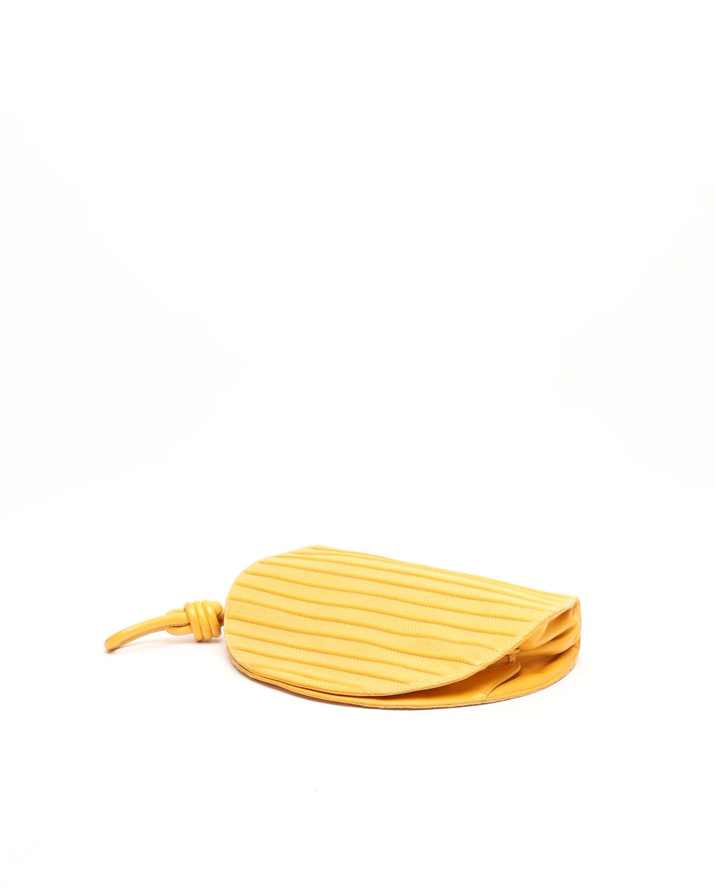 Loewe Flamenco Knot Pouch In Yellow