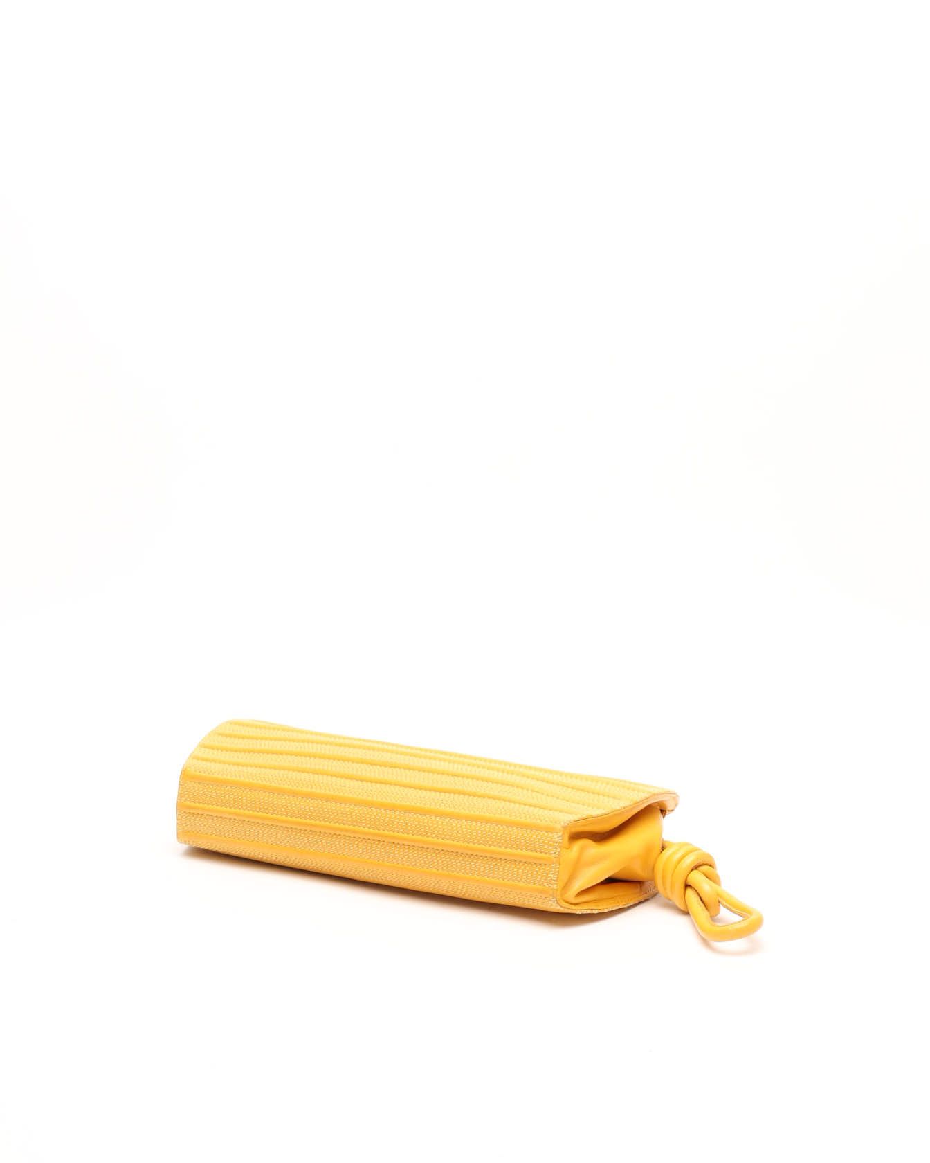 Loewe Flamenco Knot Pouch In Yellow