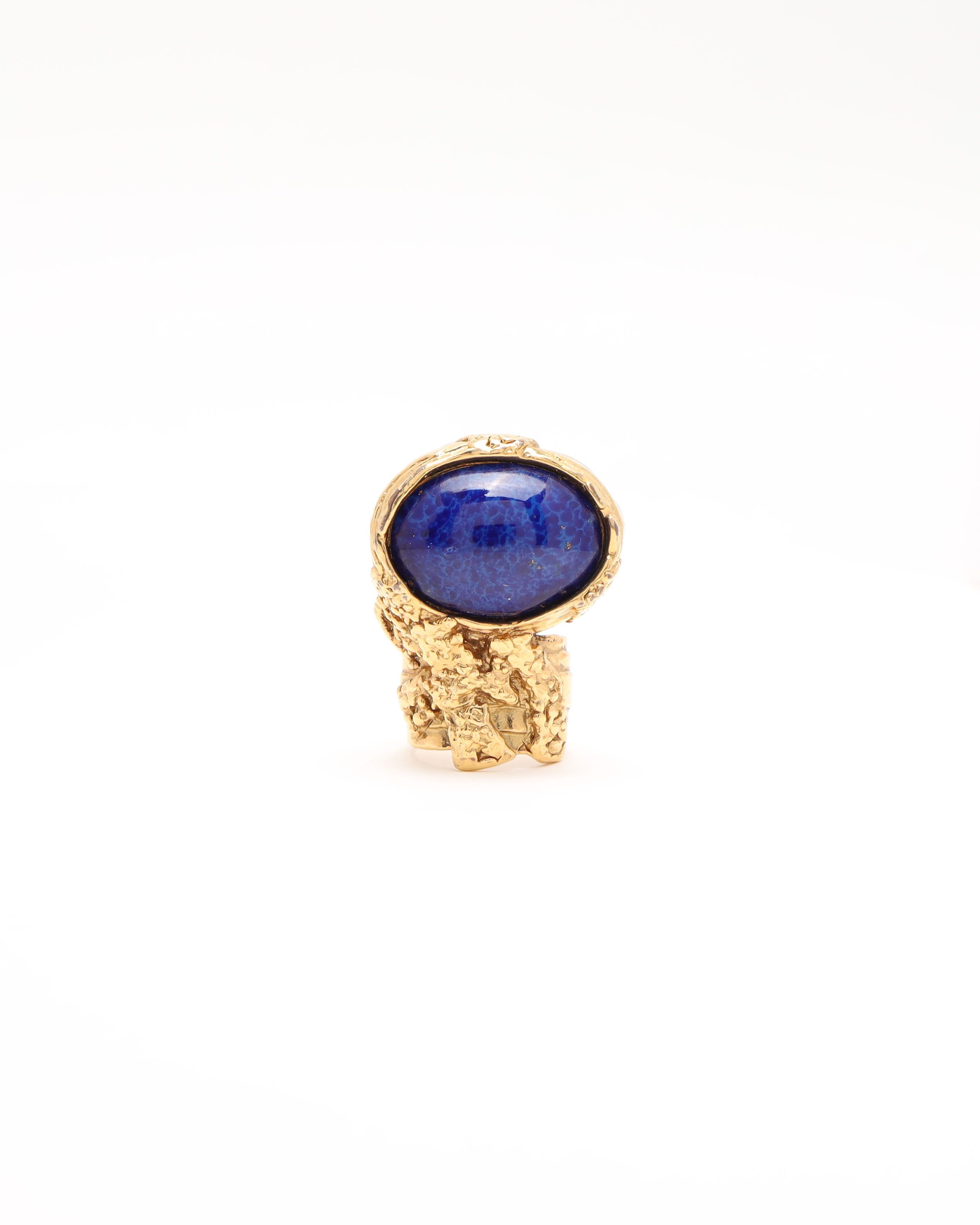 Saint Laurent Vintage Stone Ring In Multi