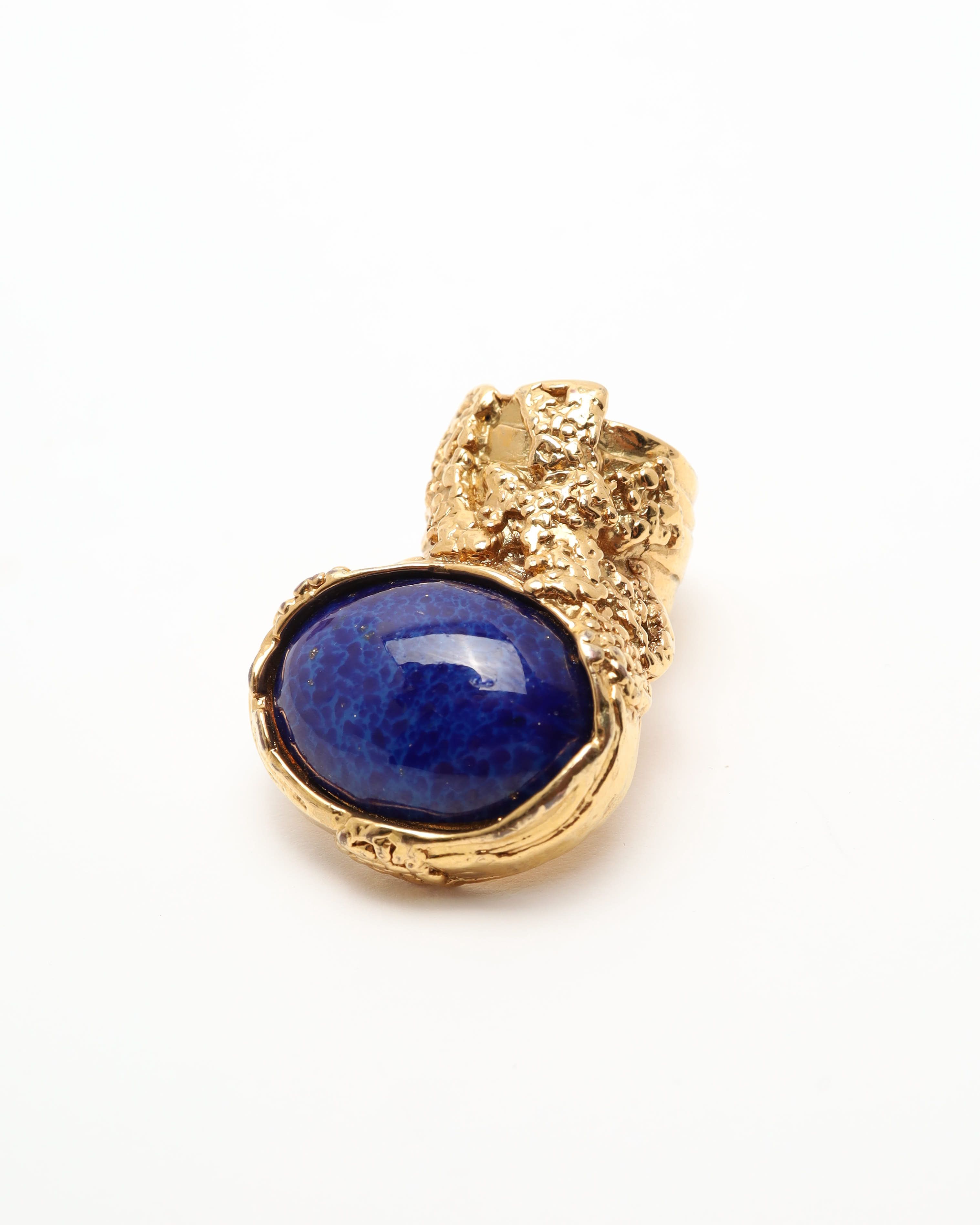 Saint Laurent Vintage Stone Ring In Multi
