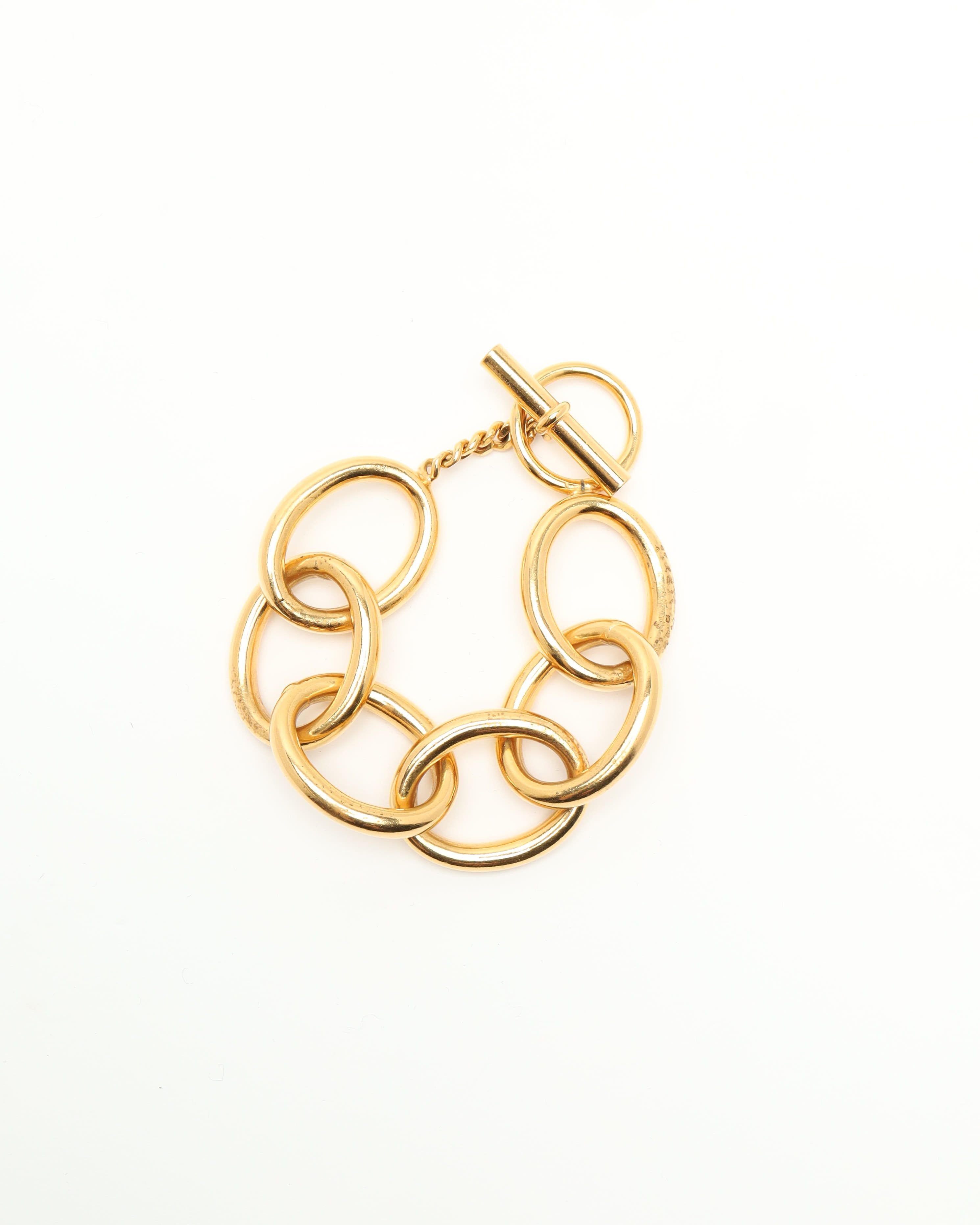 Pre-owned Chanel Chain Bracelet In Gold