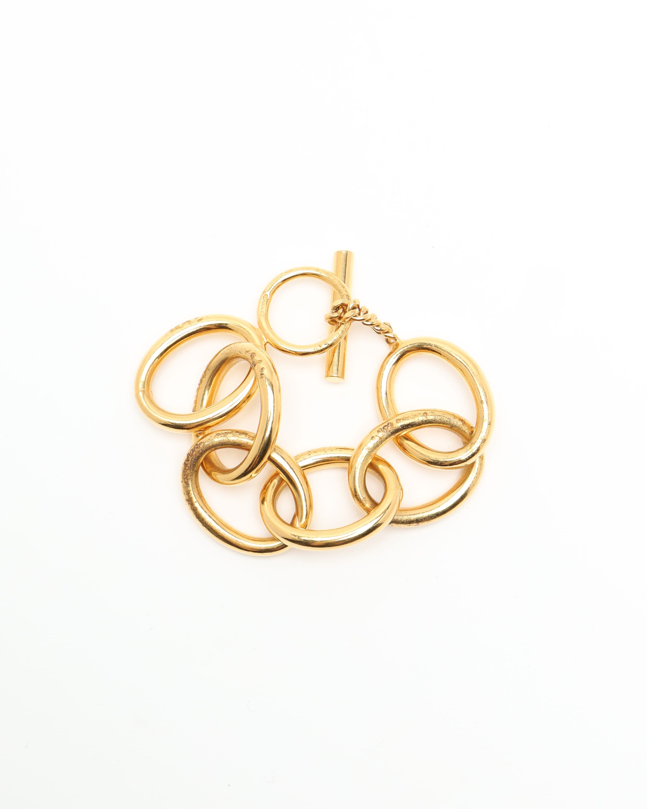 Pre-owned Chanel Chain Bracelet In Gold