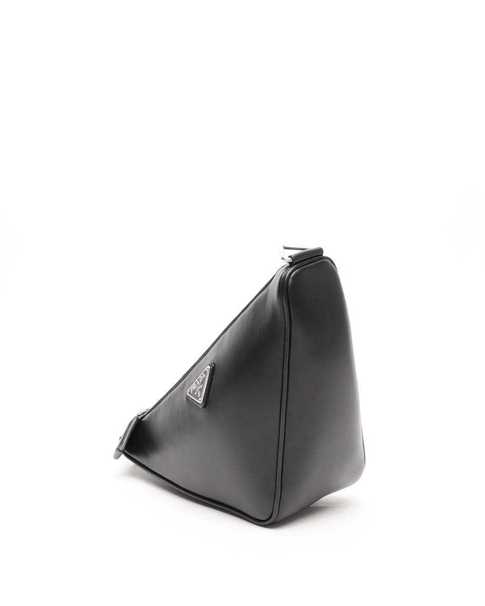 Prada Triangle Shoulder Bag In Black