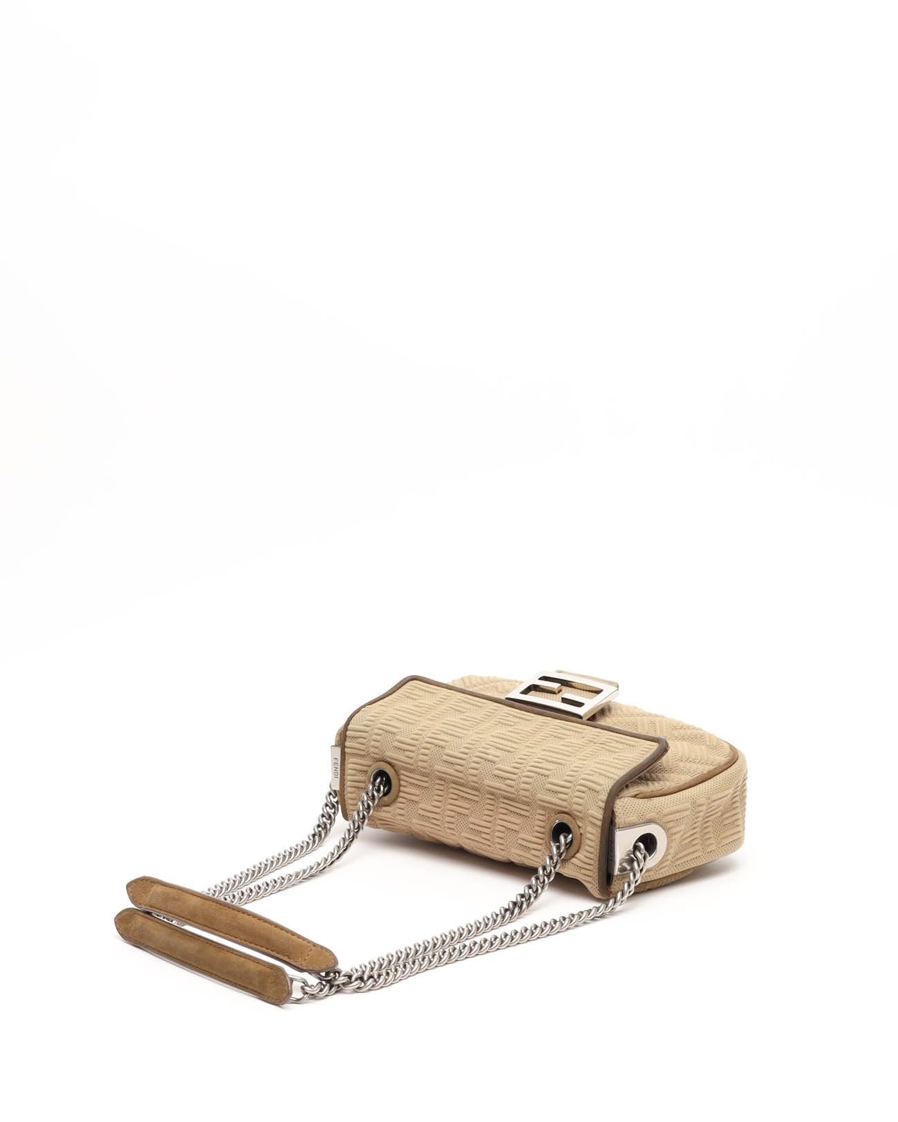Fendi Medium Baguette Chain Midi Bag In Brown