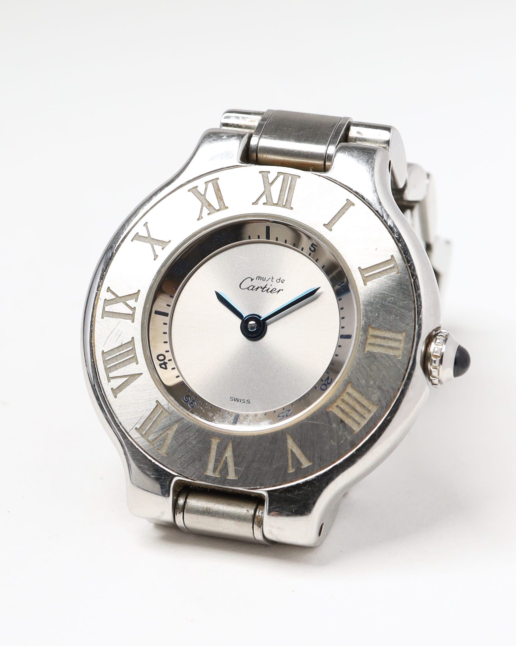 Cartier 21 Must De 28mm Ref 1340 Watch In Silver