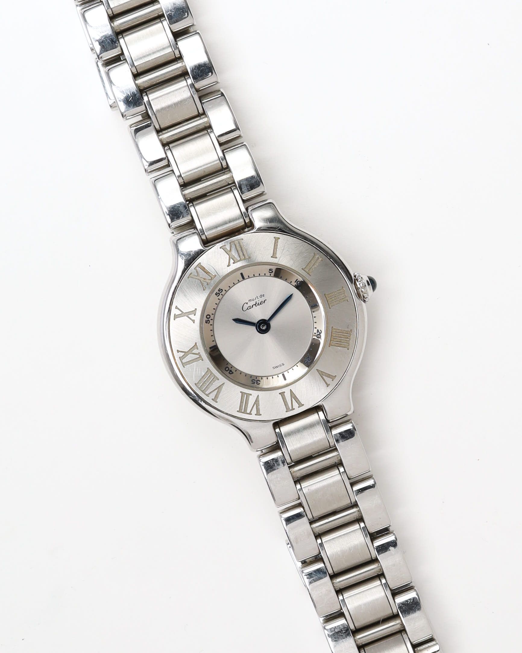 Cartier 21 Must De 28mm Ref 1340 Watch In Silver