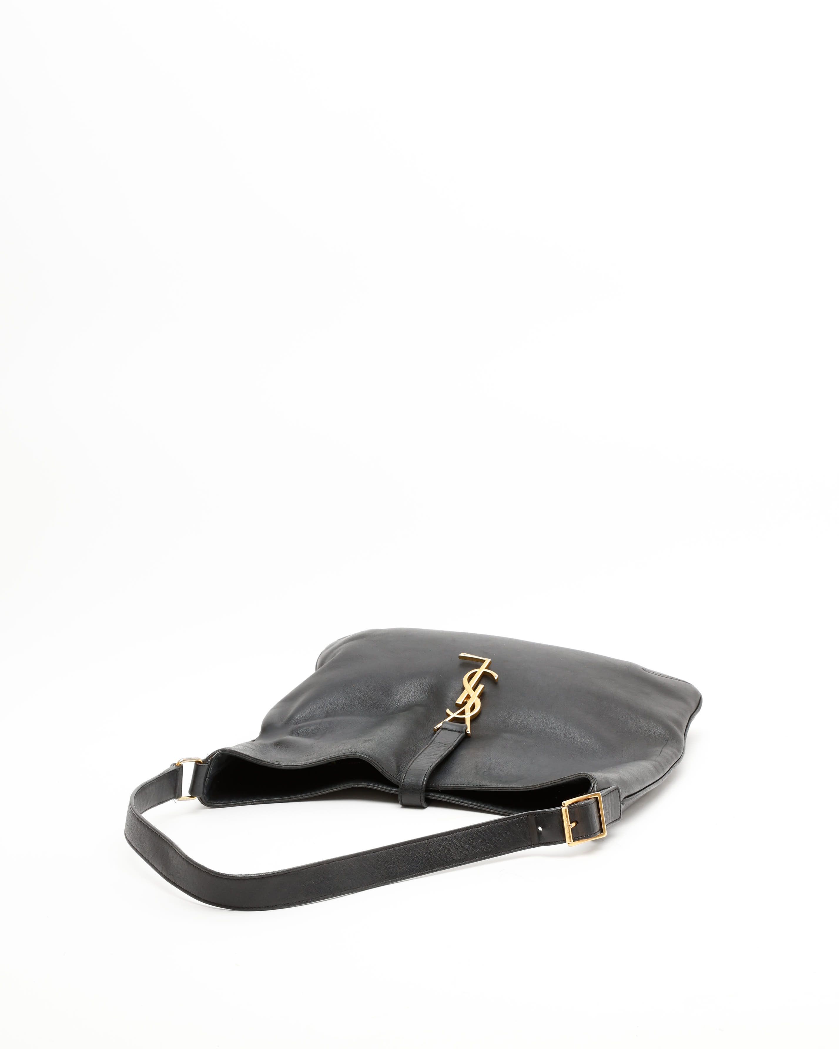Saint Laurent Monogramme Medium Hobo Bag In Black