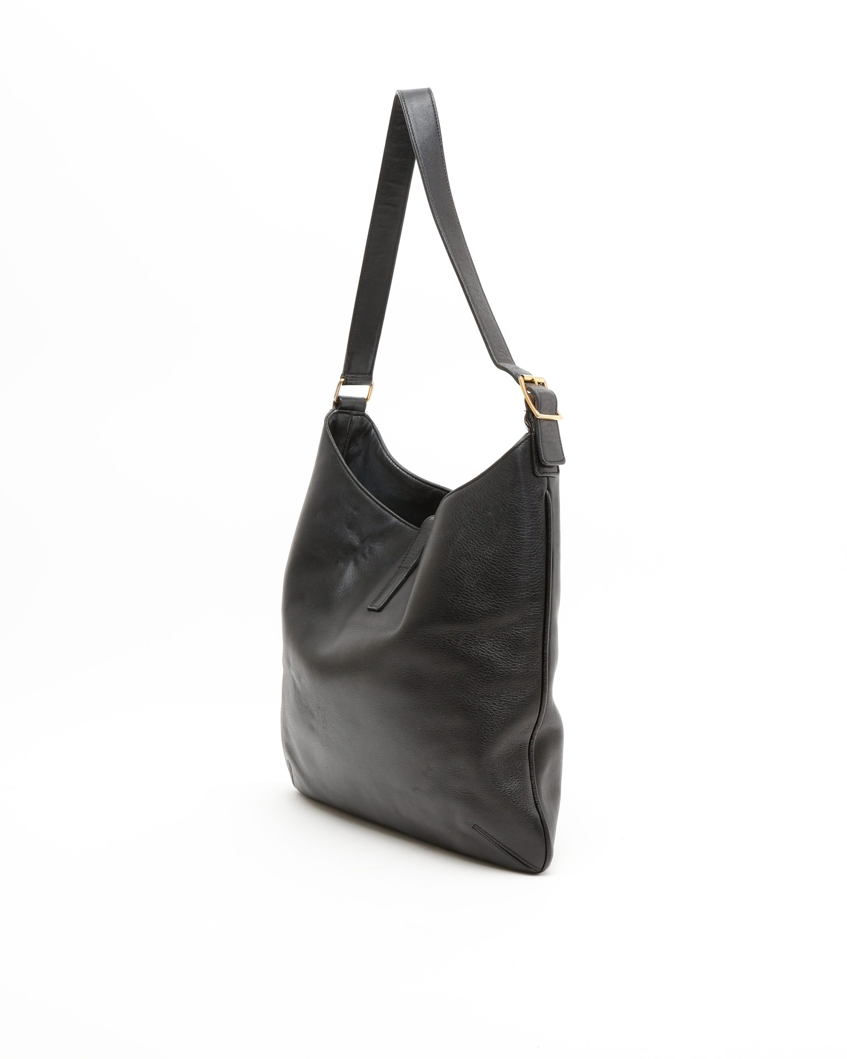 Saint Laurent Monogramme Medium Hobo Bag In Black