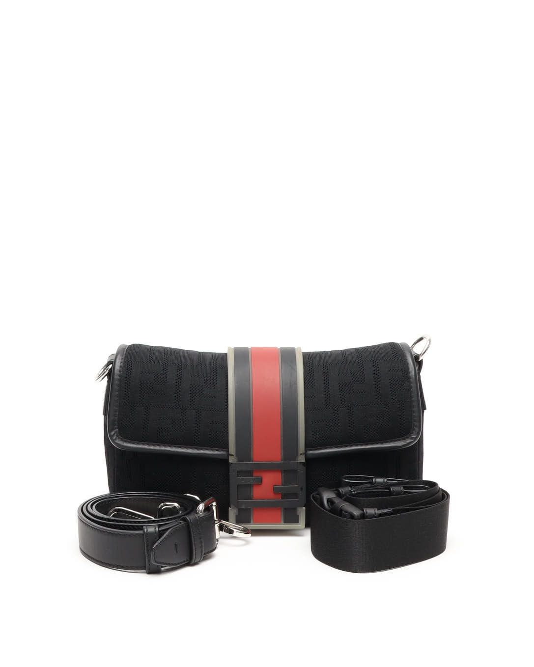 Fendi Zucca Baguette Bum/Crossbody Bag