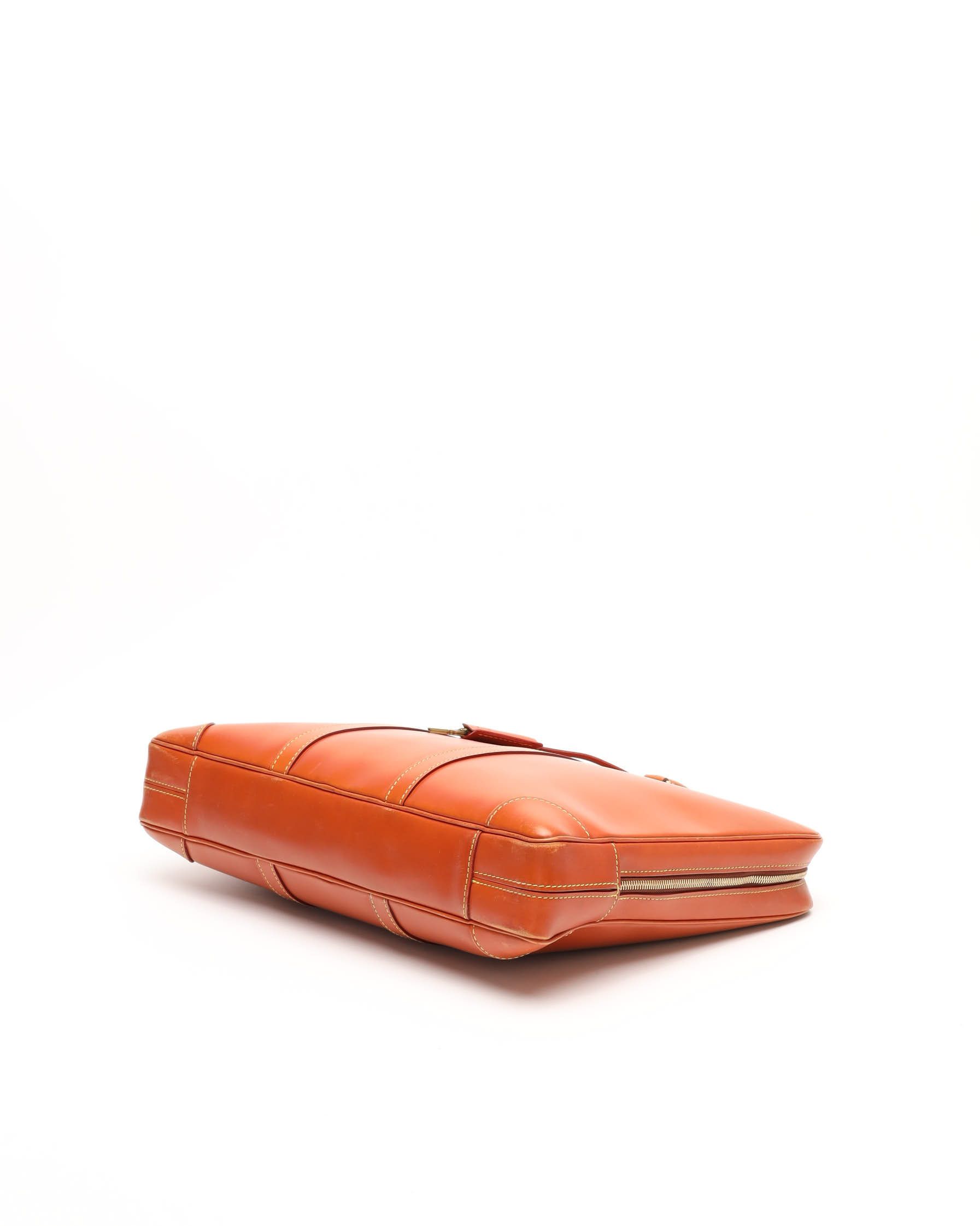 Pre-owned Louis Vuitton Nomad Porte Documents Voyage Business Bag In Brown