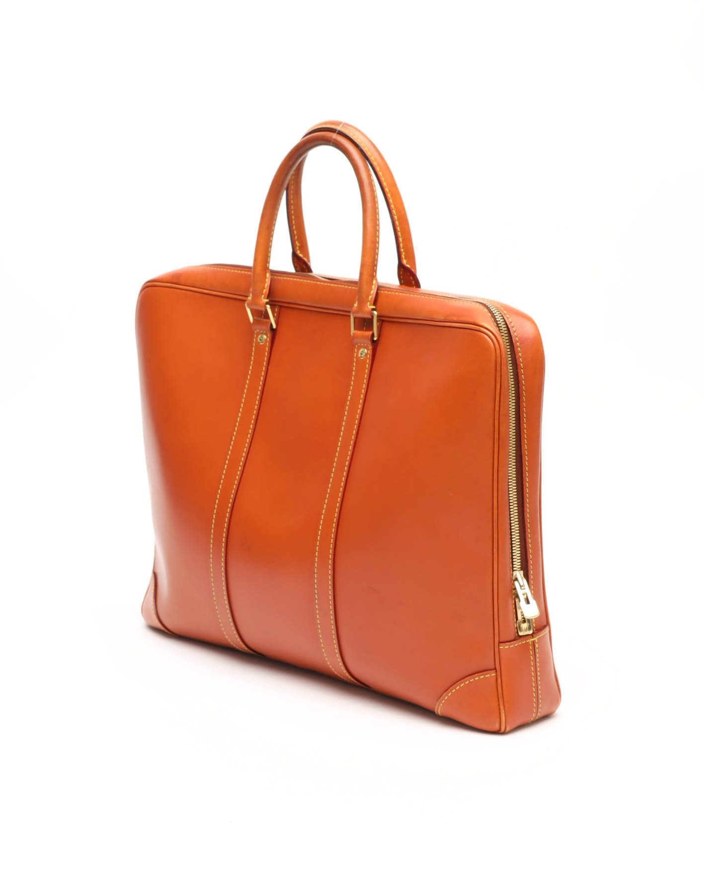 Pre-owned Louis Vuitton Nomad Porte Documents Voyage Business Bag In Brown