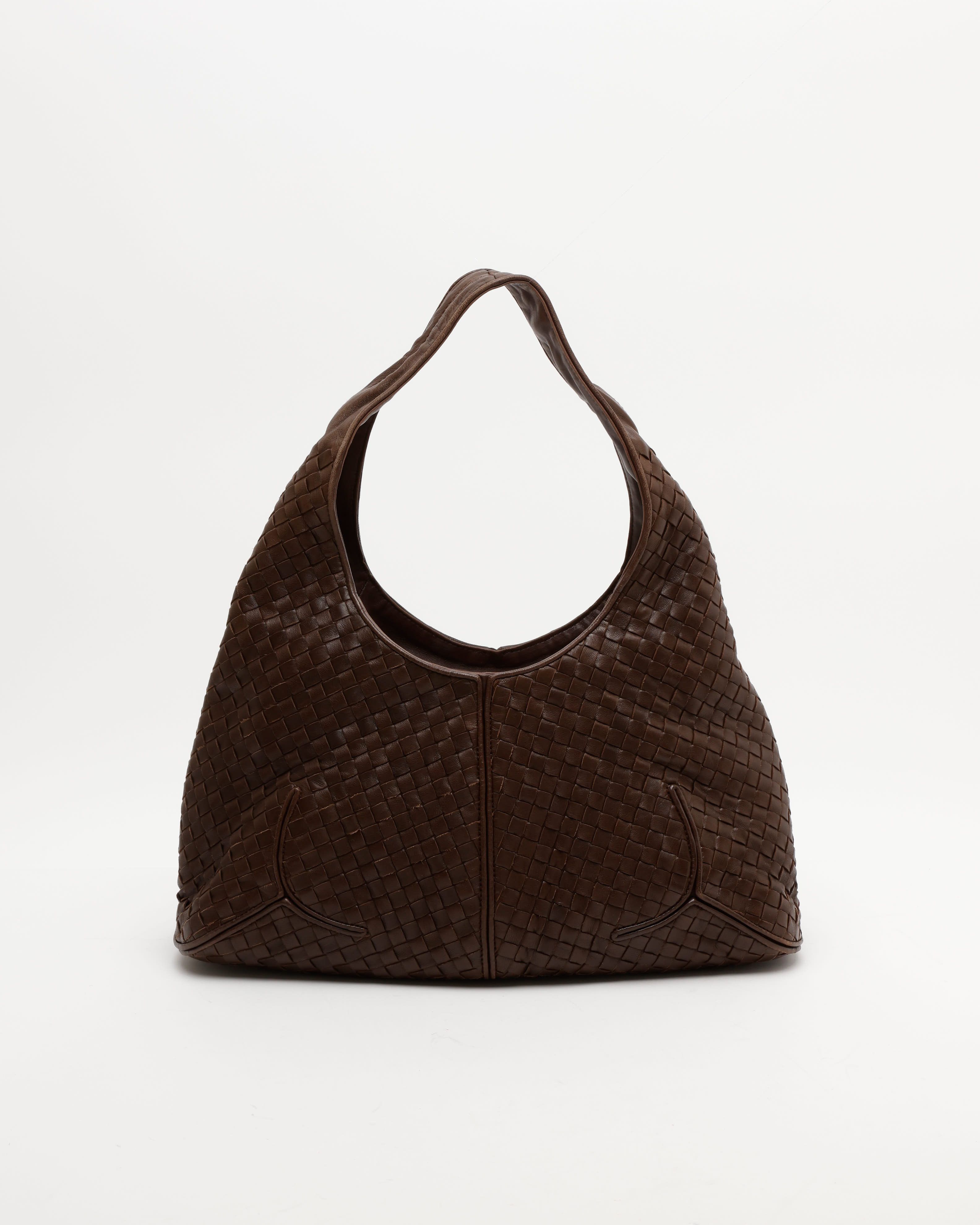 Bottega Veneta Medium Intrecciato Hobo Bag In Brown