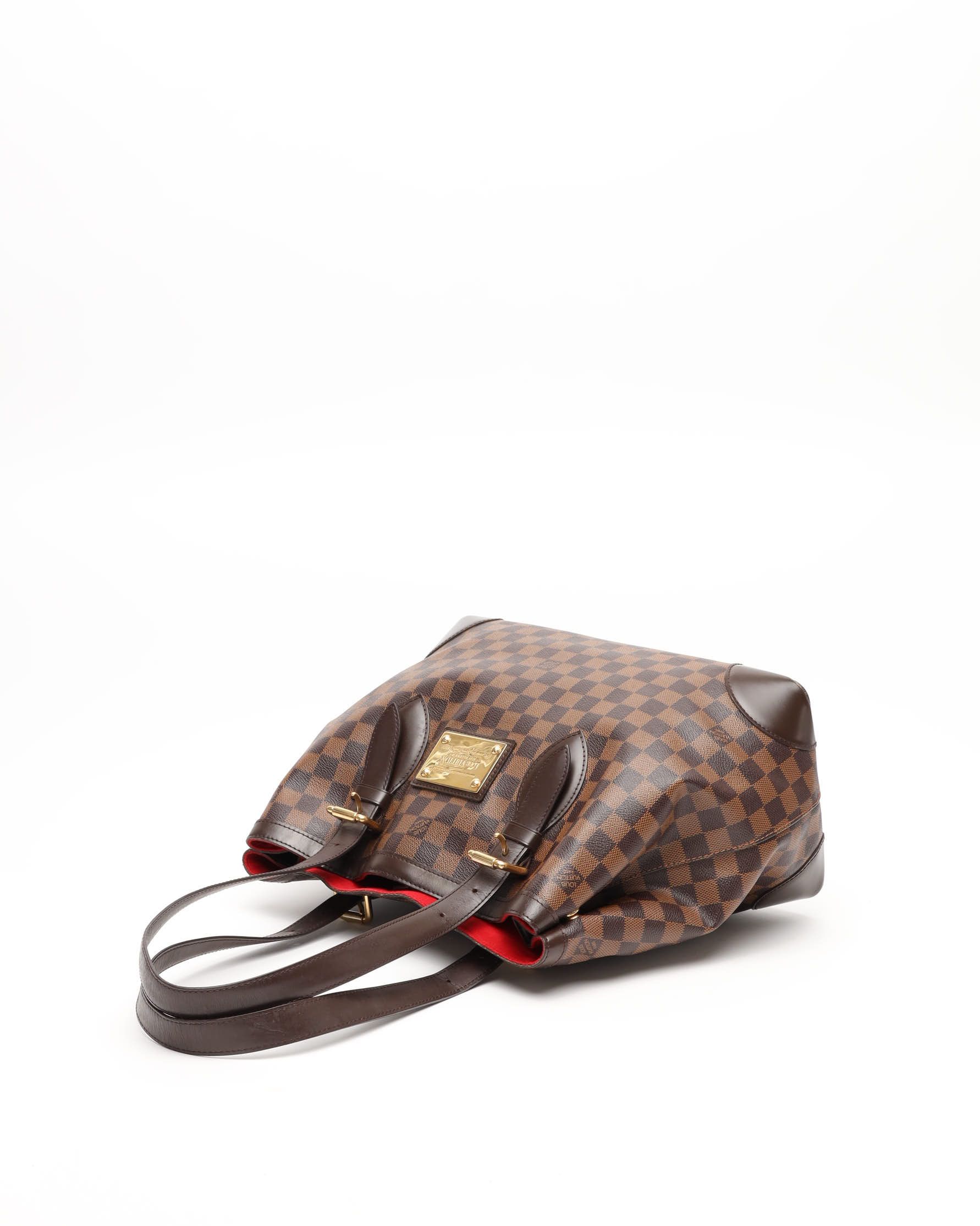Pre-owned Louis Vuitton Damier Hampstead Mm Tote Bag In Brown