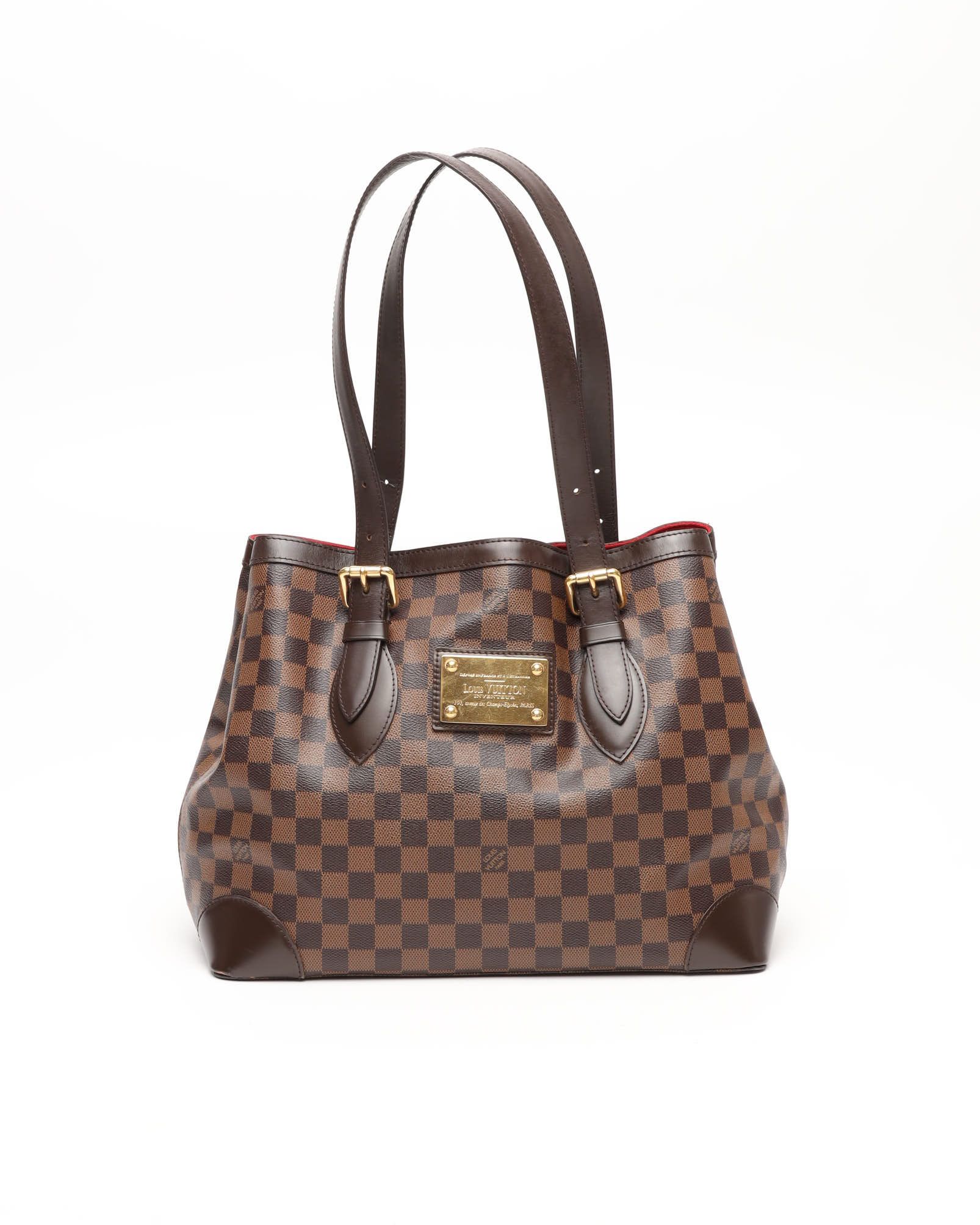 Pre-owned Louis Vuitton Damier Hampstead Mm Tote Bag In Brown