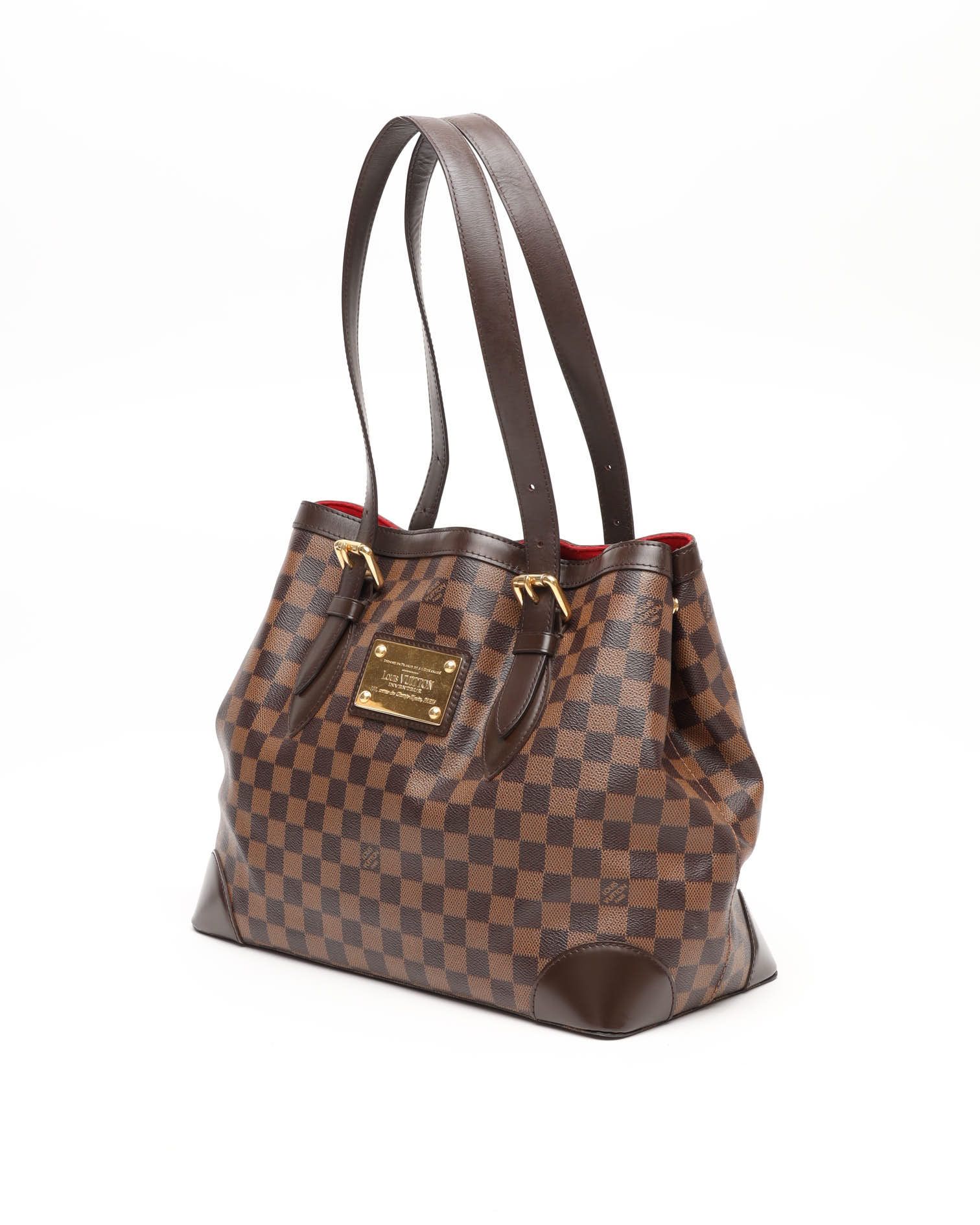 Pre-owned Louis Vuitton Damier Hampstead Mm Tote Bag In Brown
