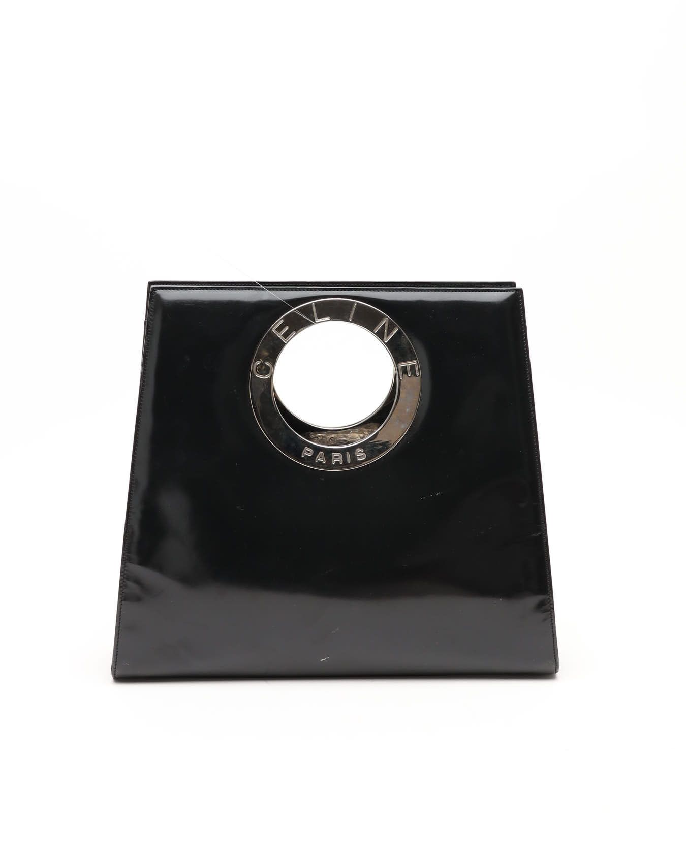 Céline Vintage Round Patent Handbag