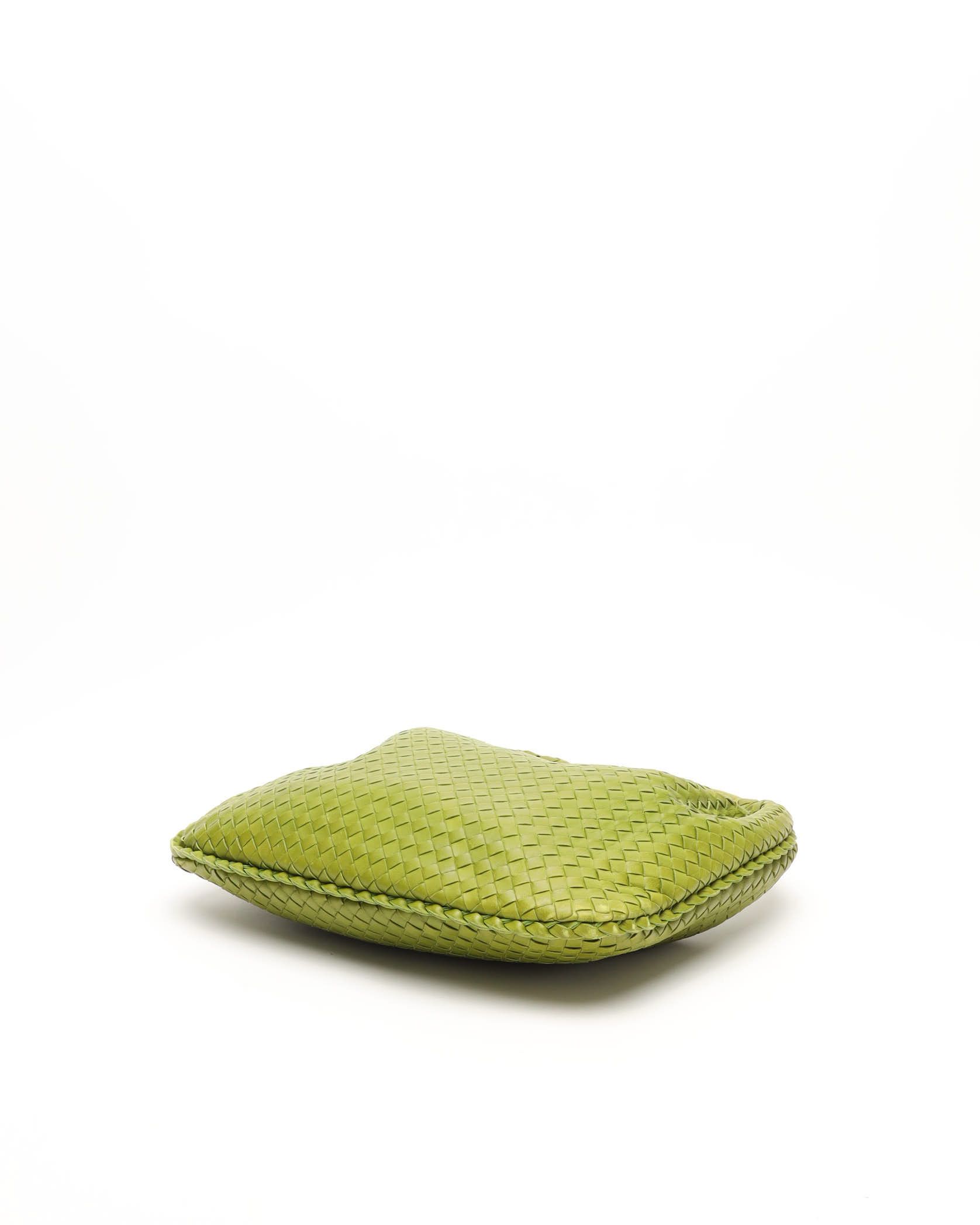 Bottega Veneta Medium Intrecciato Hobo Bag In Green