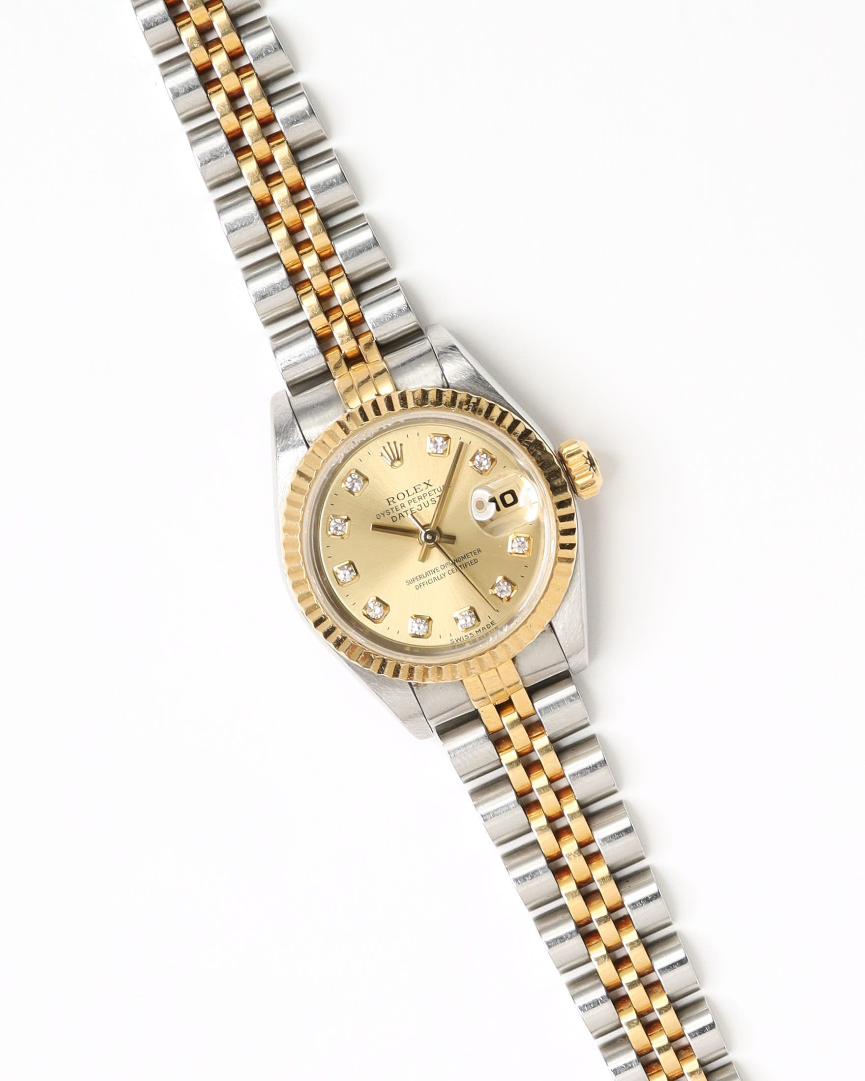 rolex ladydatejust 26mm ref 69173 1997 diamond watch