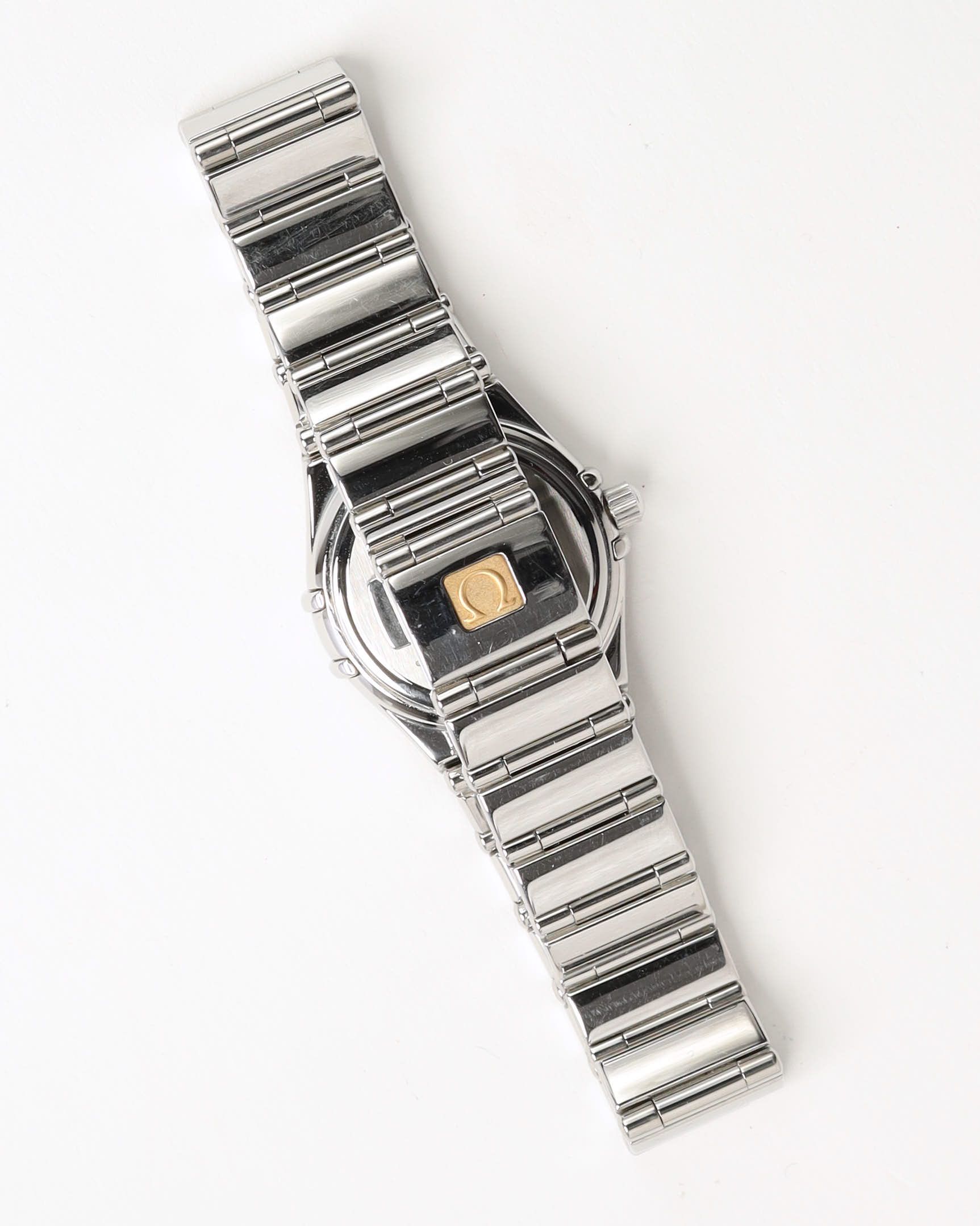 Omega Lady-constellation 22,5mm Ref 1566.66 Full Set Diamond Watch In Metallic