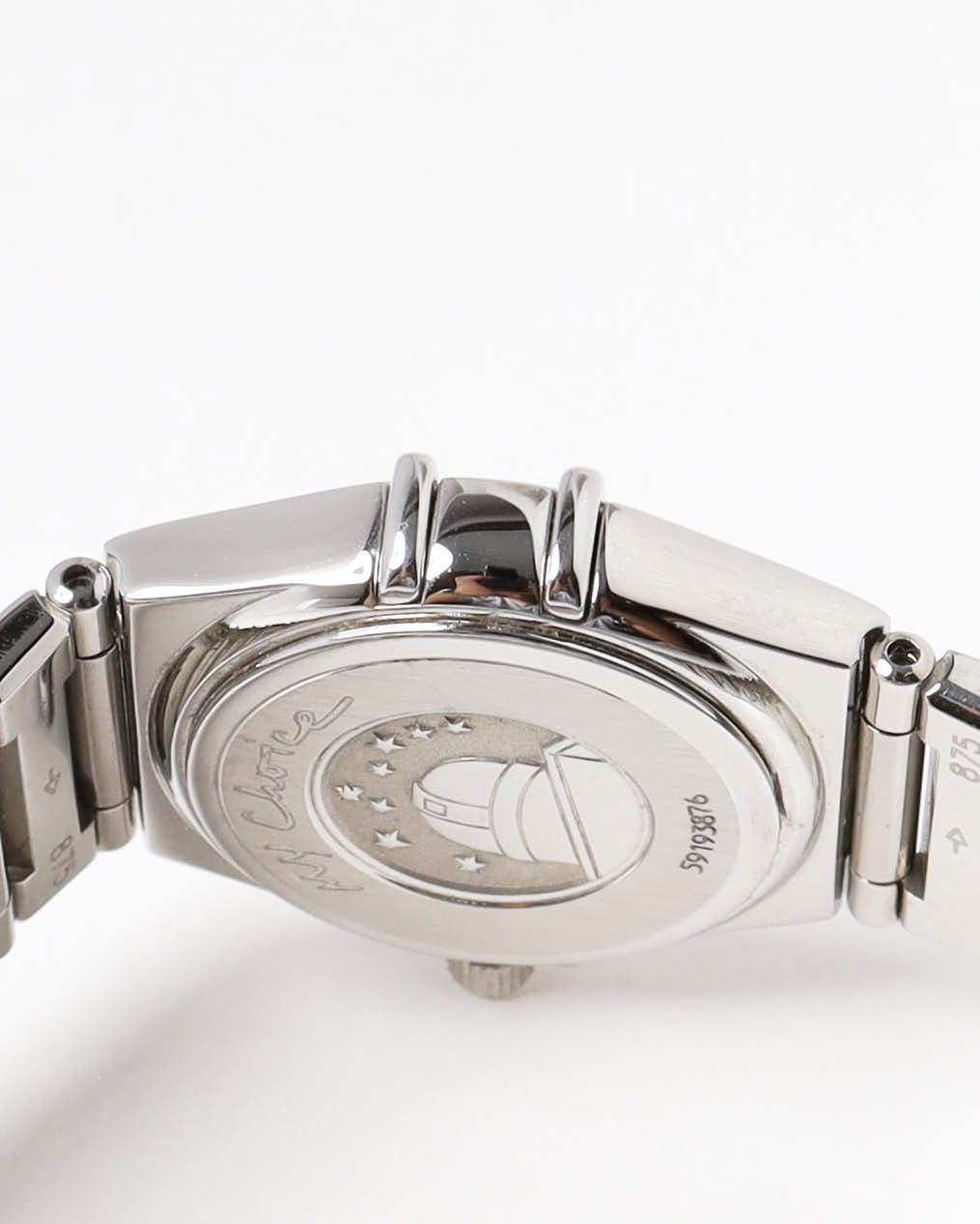 Omega Lady-constellation 22,5mm Ref 1566.66 Full Set Diamond Watch In Metallic