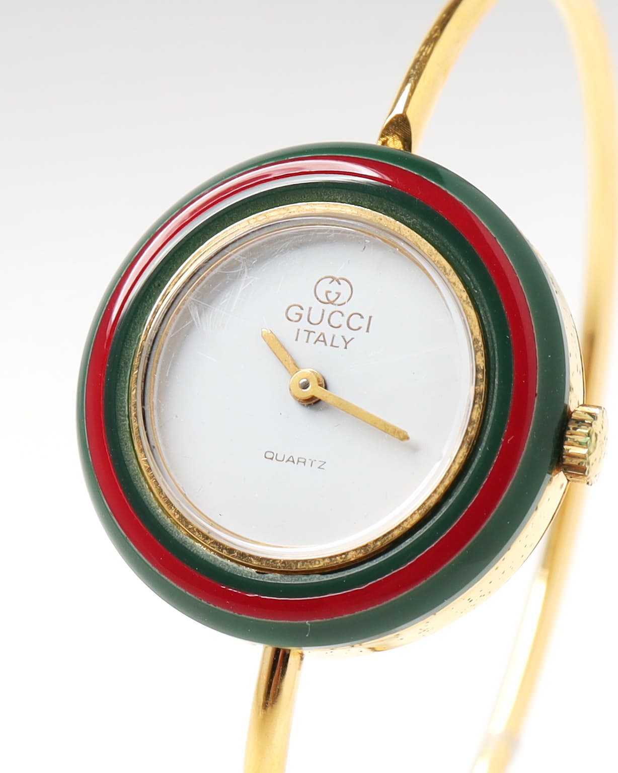 Gucci Change Bezel 26mm Very Rare Made In Italy Watch In Gold