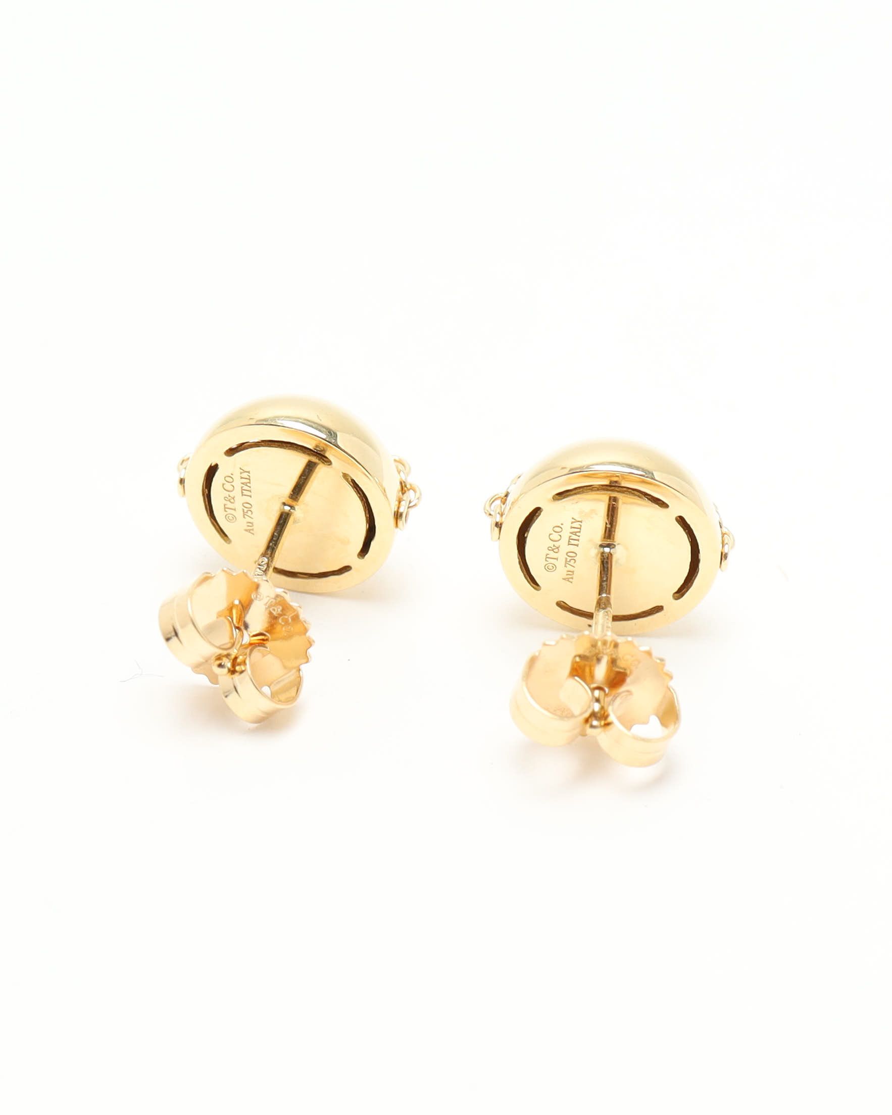 Tiffany & Co Tiffany Hardwear Ball 18kt Yellow Gold Earrings In Gold