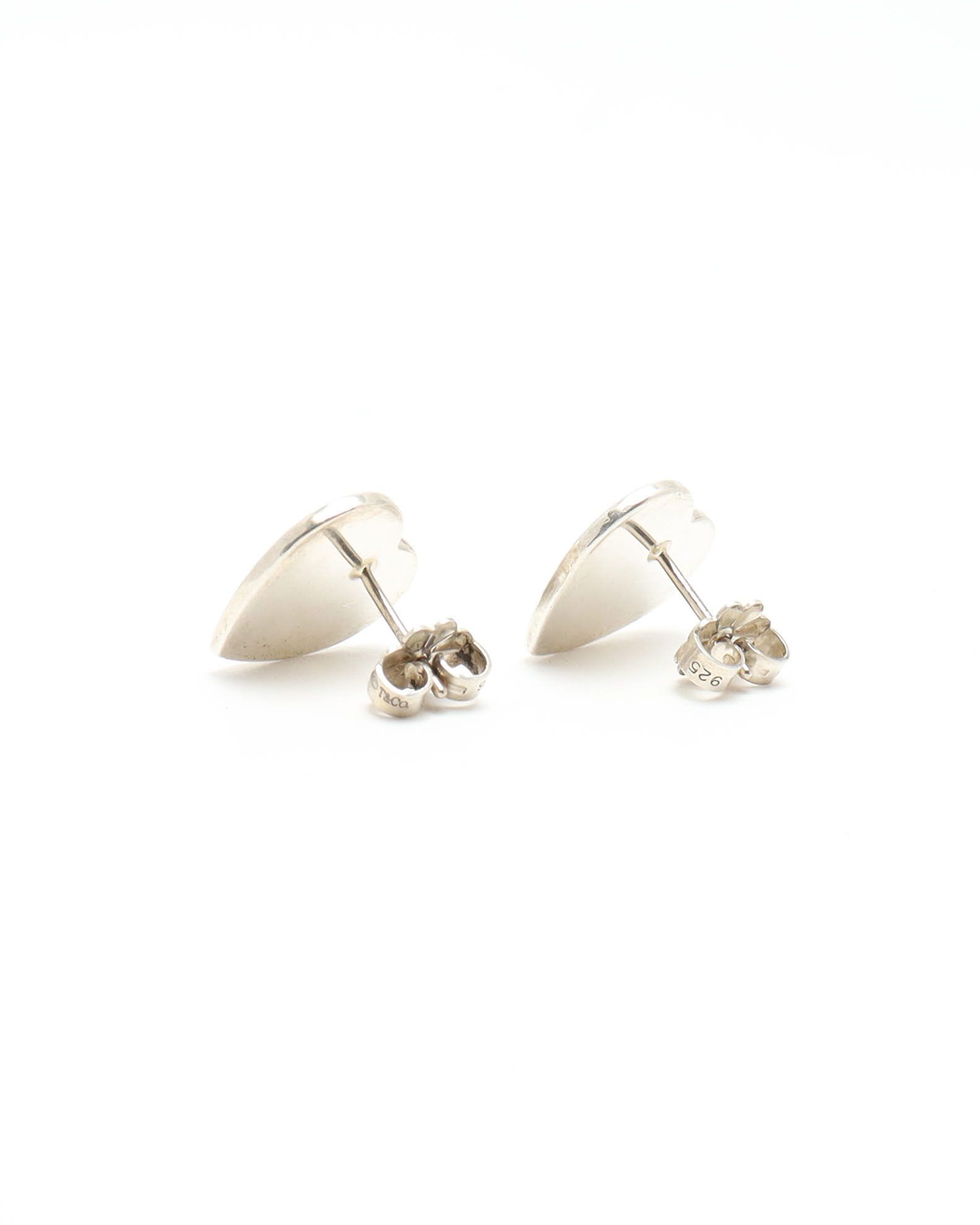 Tiffany & Co Return To Love Heart Earrings In Silver