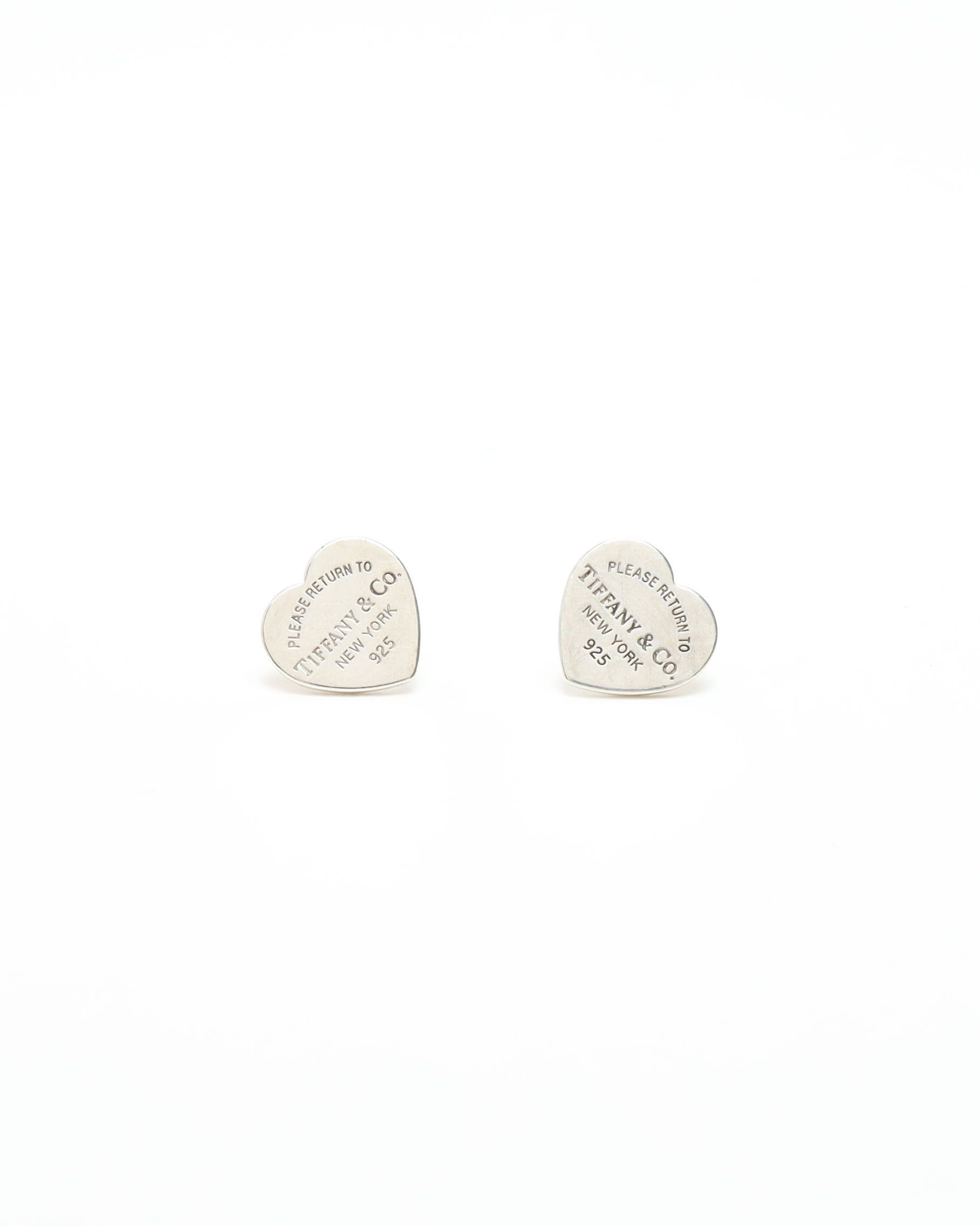 Tiffany & Co Return To Love Heart Earrings In Silver