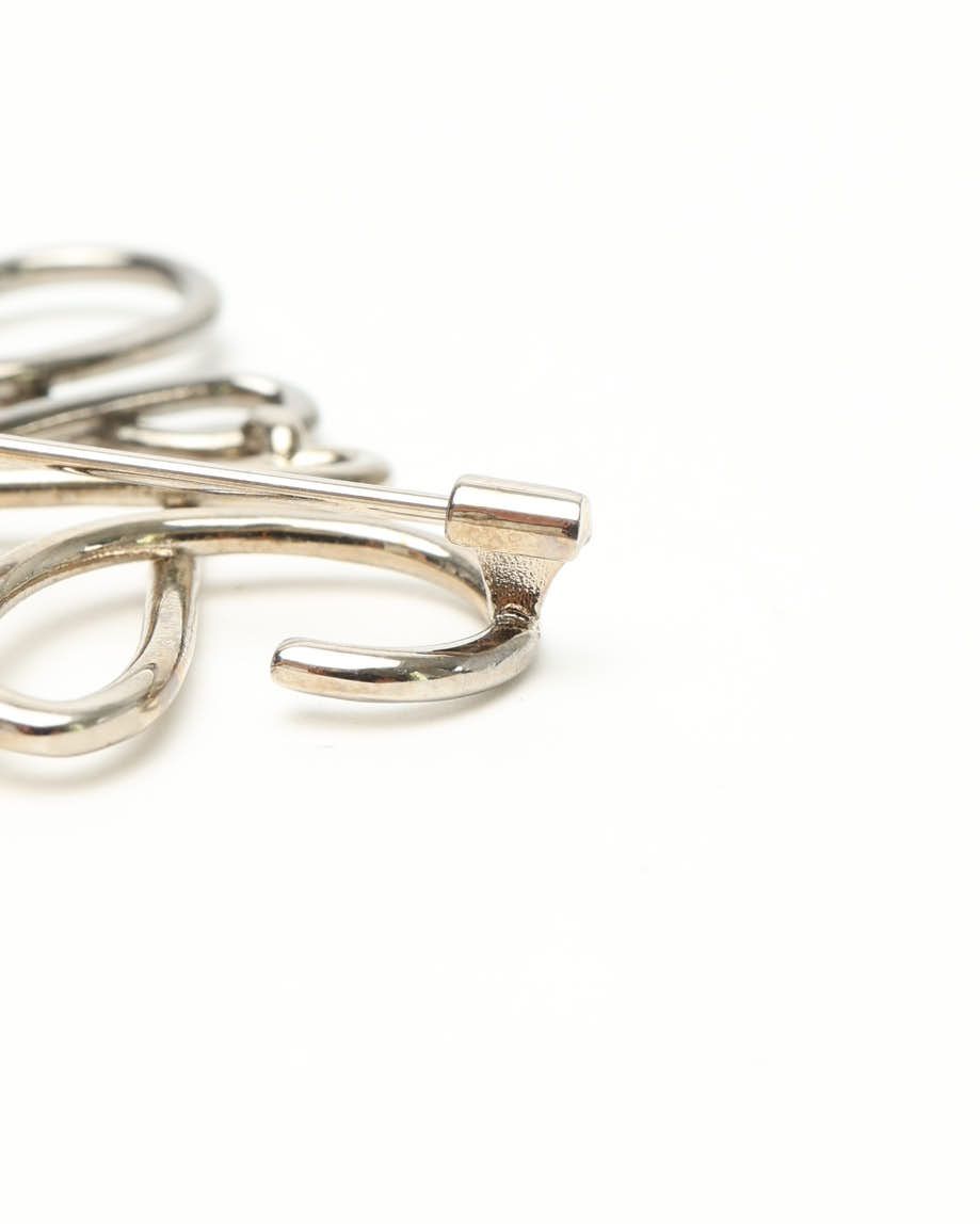 Loewe Anagram Brooch In Gold